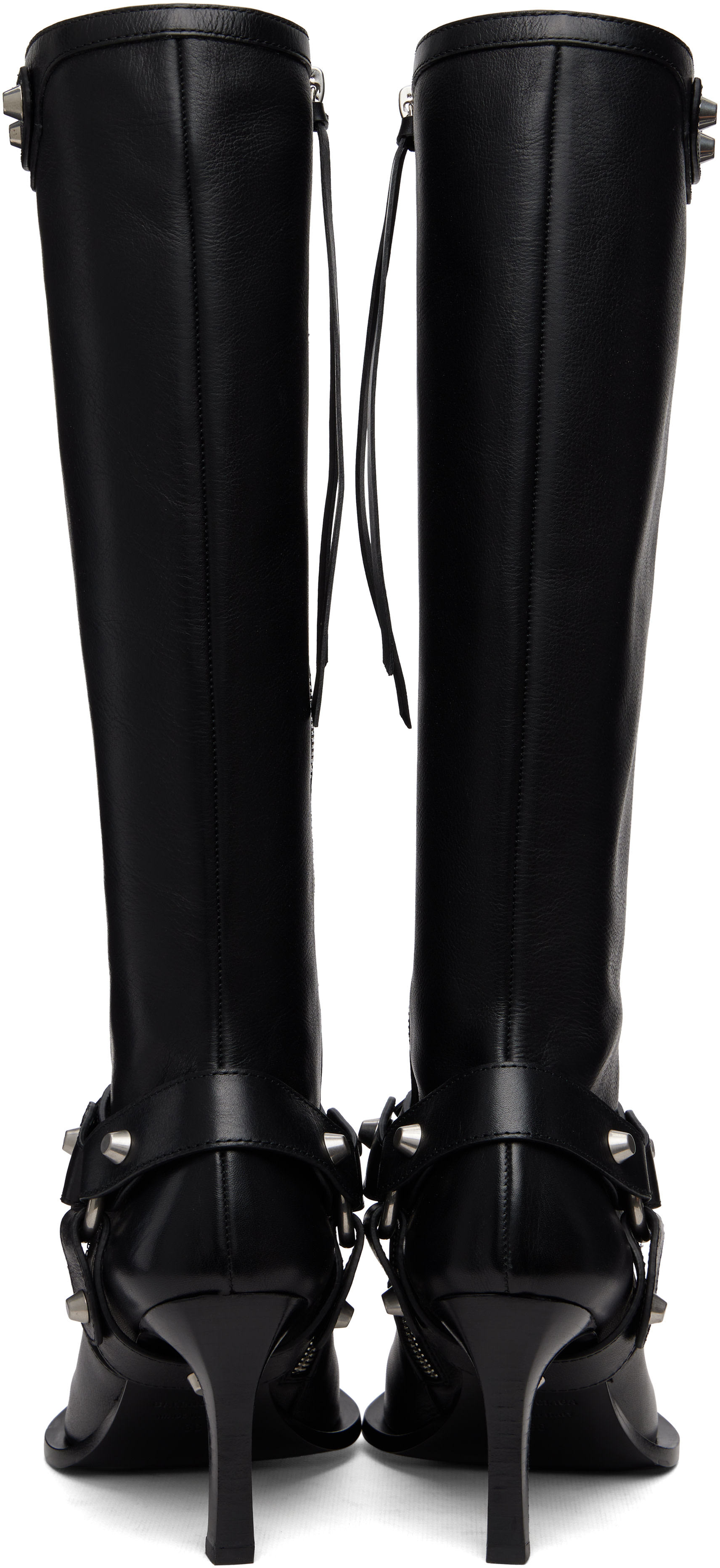 Balenciaga: Black City Harness Tall Boots | SSENSE Argentina