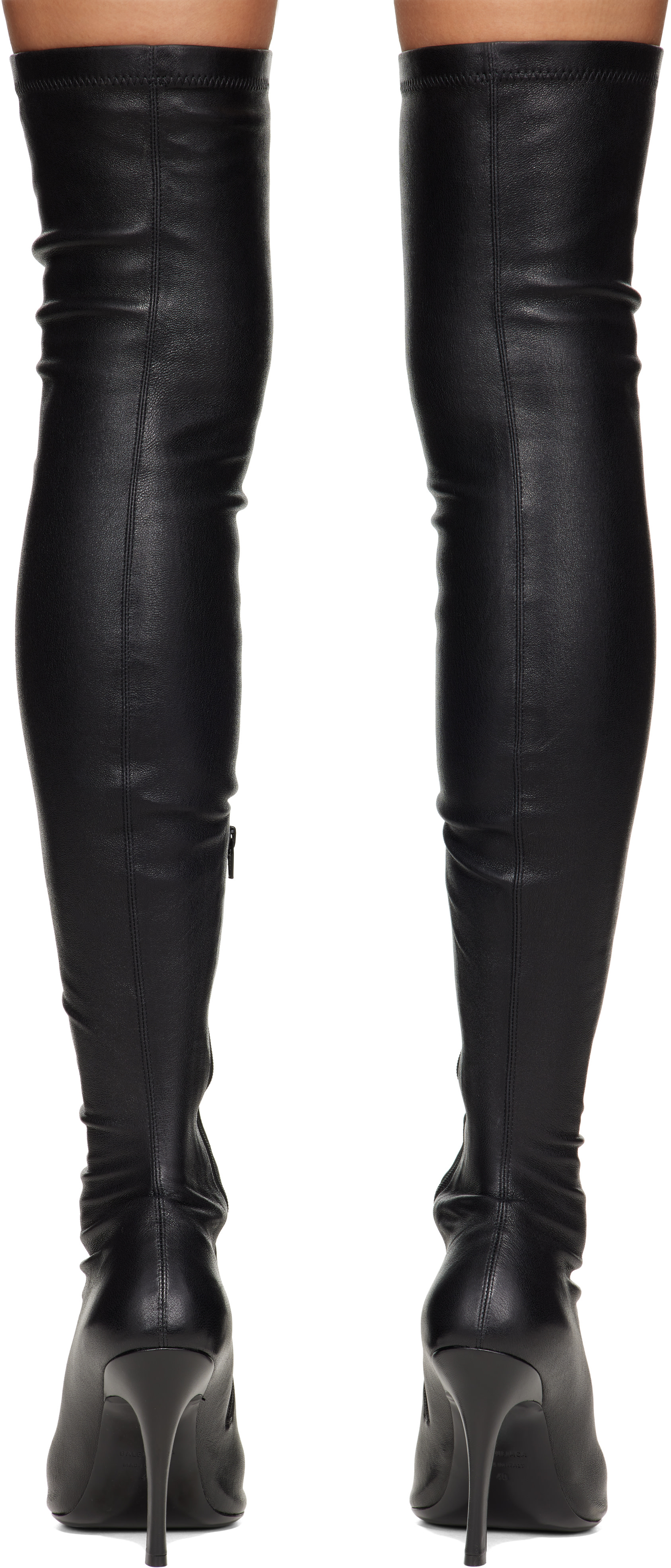 Balenciaga: Black Poulaine Tall Boots | SSENSE Canada