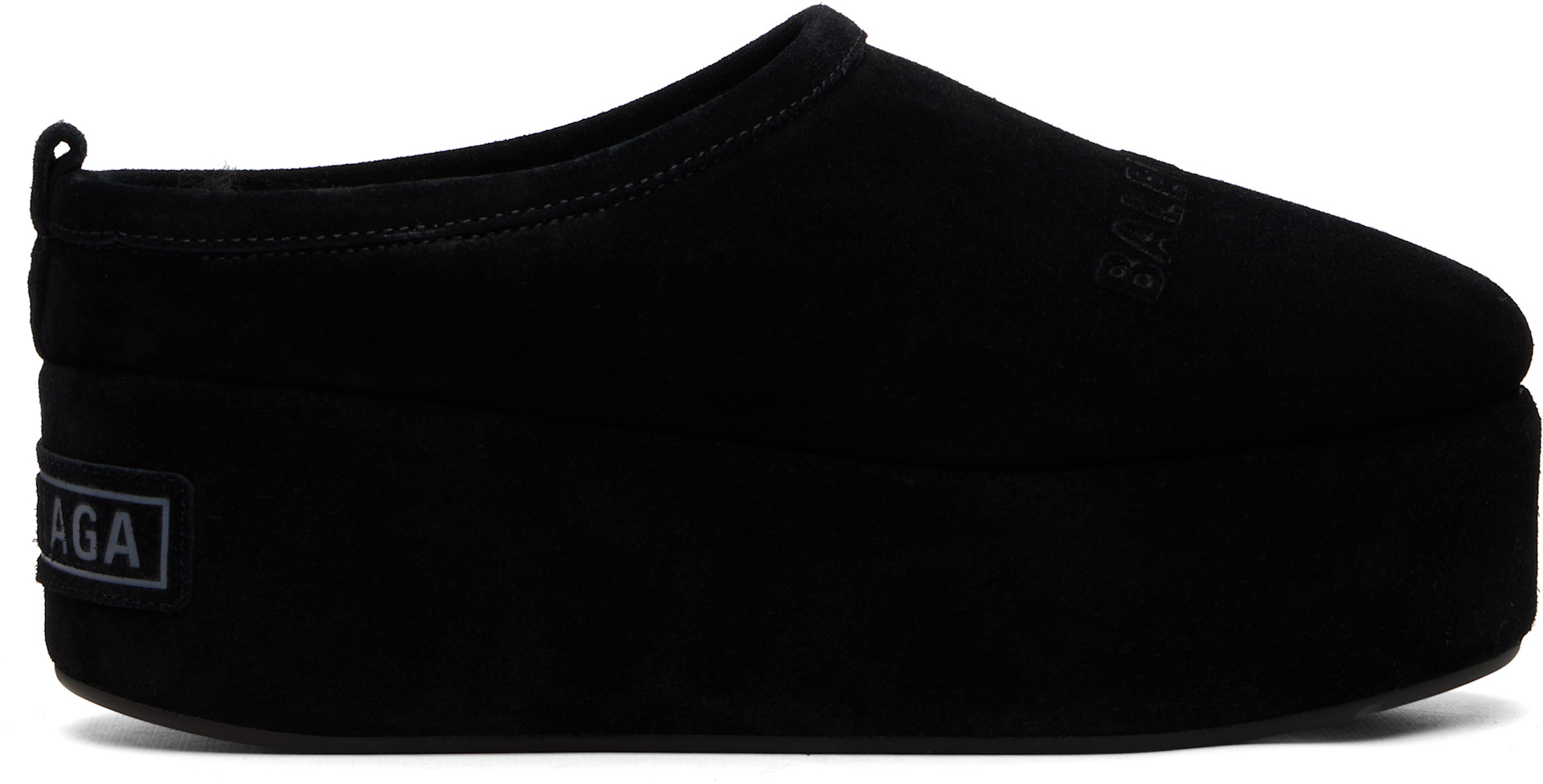 Balenciaga: Black Alaska Soft Platform Loafers | SSENSE