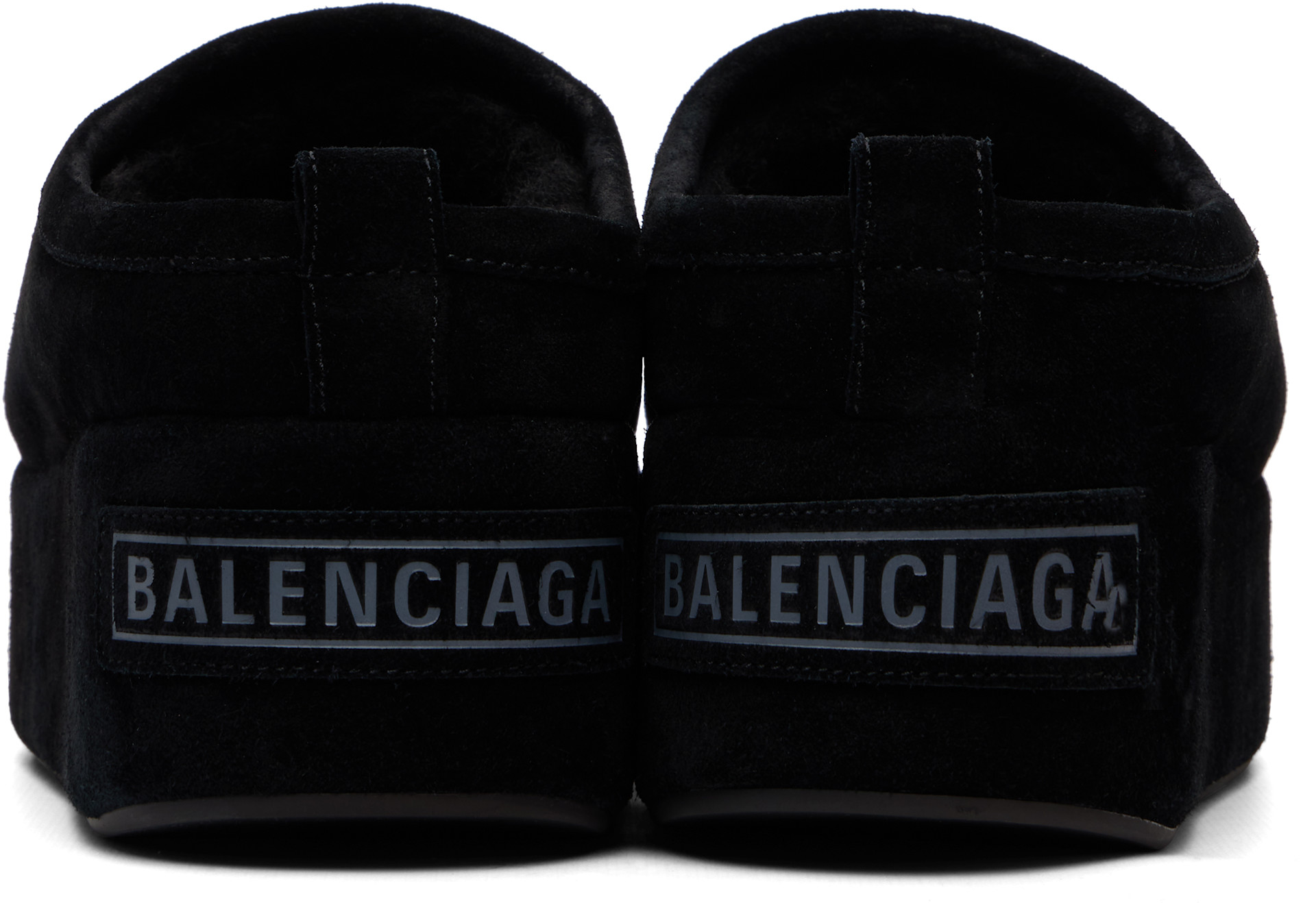 Balenciaga: ブラック Alaska ソフト プラットフォーム スリッポン