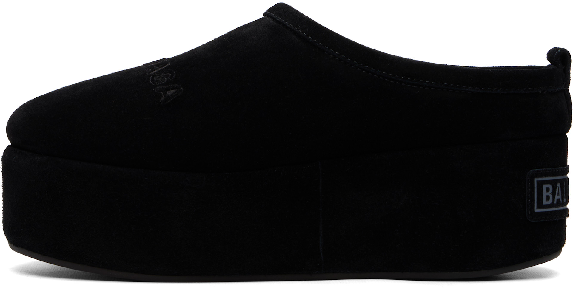 Balenciaga: Black Alaska Soft Platform Loafers | SSENSE