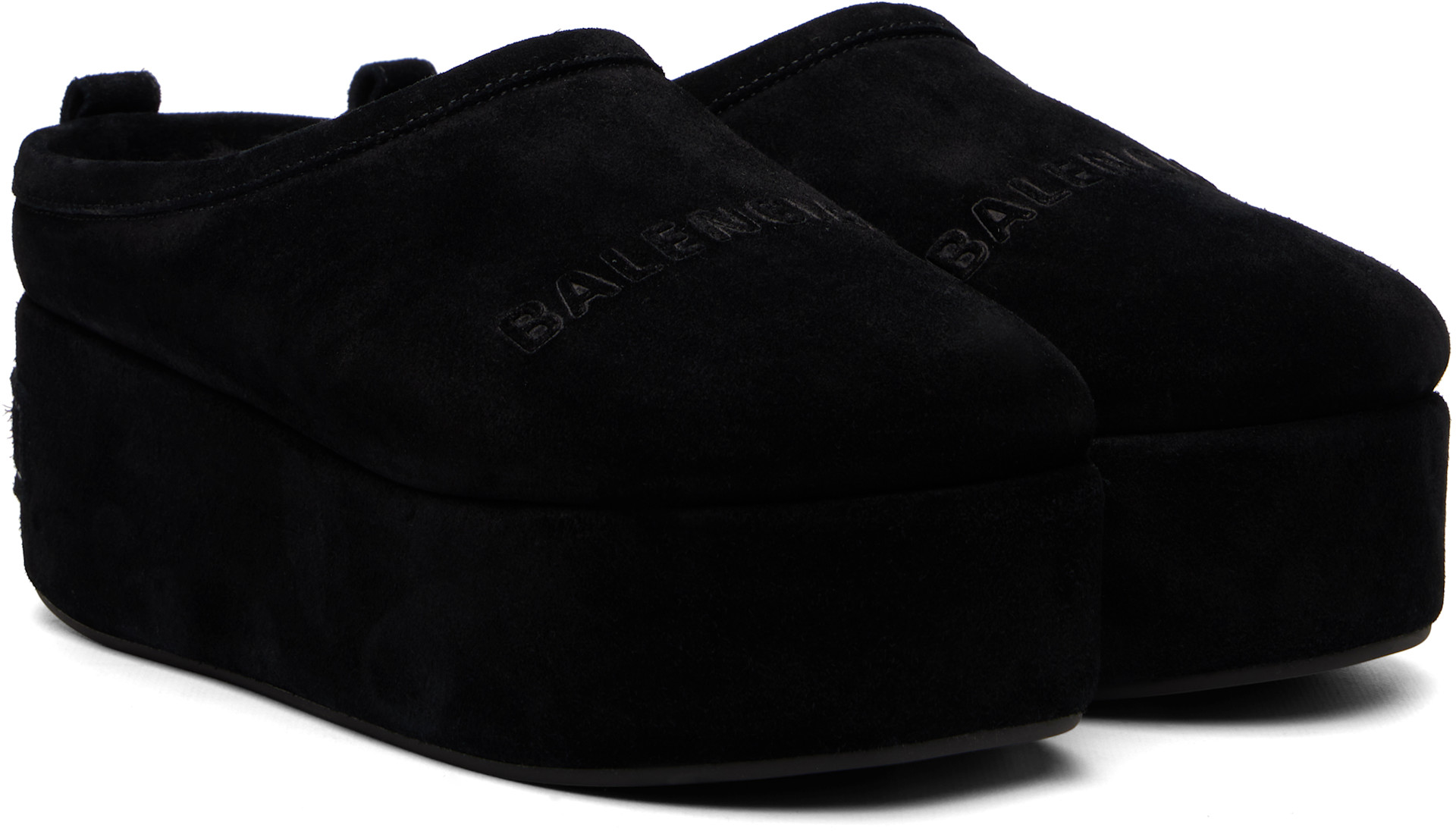 Balenciaga: Black Alaska Soft Platform Loafers | SSENSE