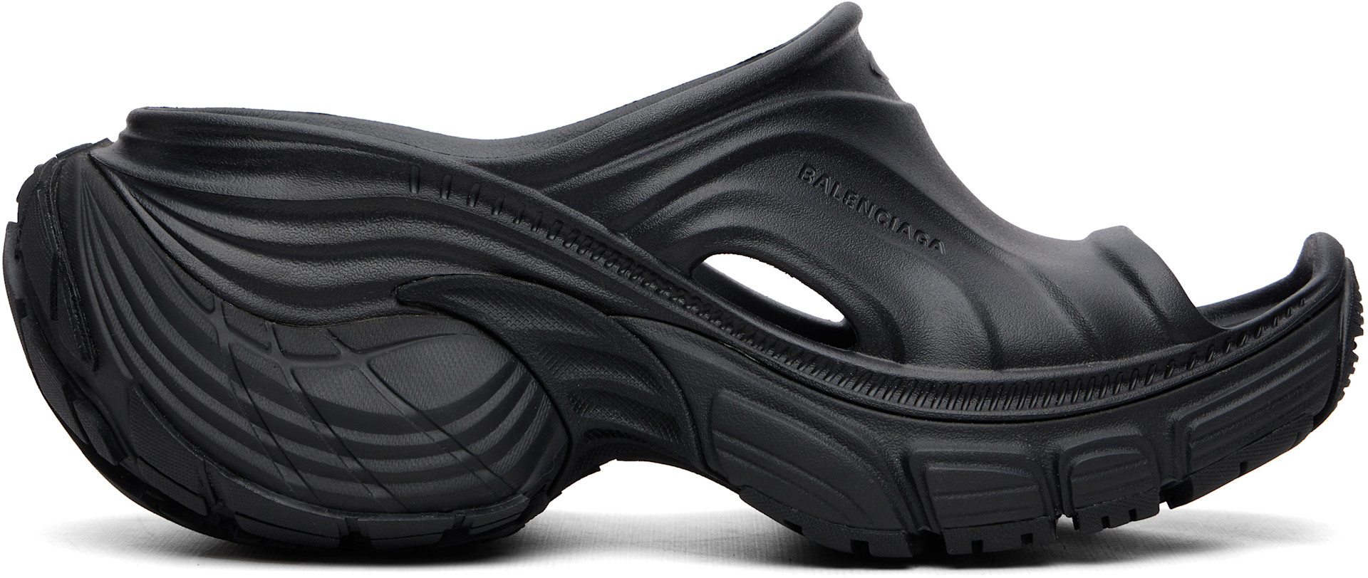 Balenciaga: Black 6XL Sandals | SSENSE