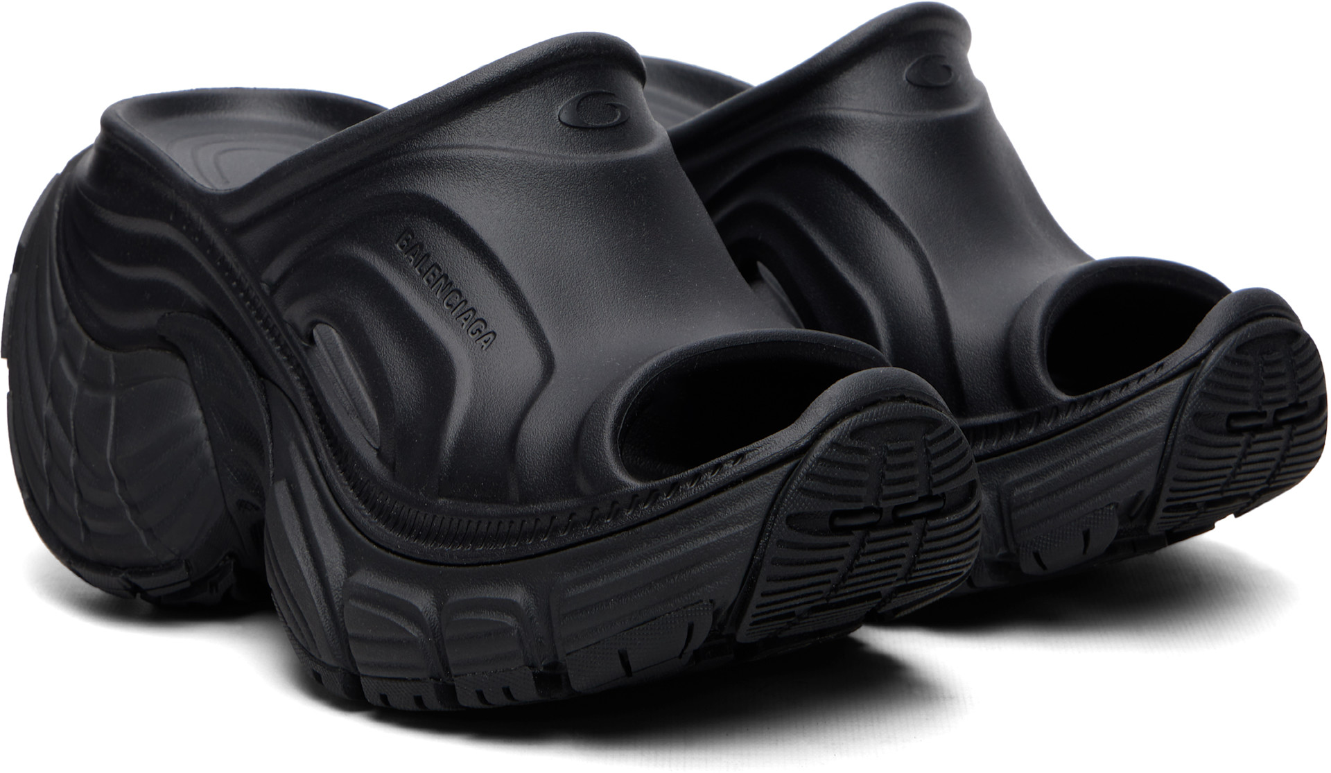 BALENCIAGA エスパドリーユ サンダル ブラック Balenciaga: Black 6XL Sandals | SSENSE