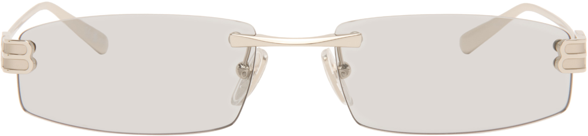 Balenciaga - Silver Everyday Rectangular Sunglasses