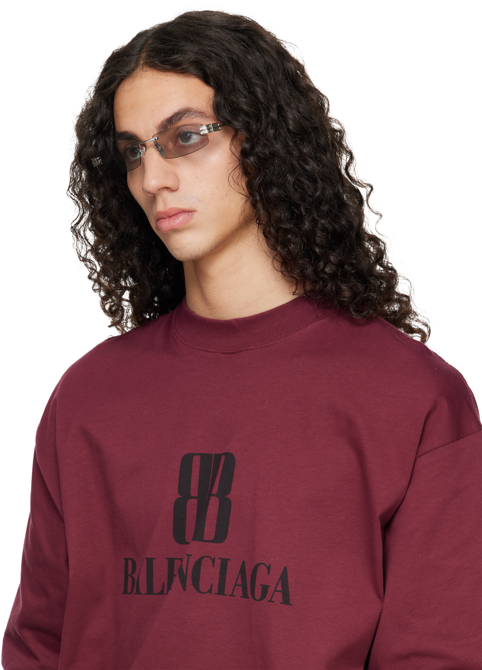 Balenciaga - 银色 Everyday Rectangular 太阳镜