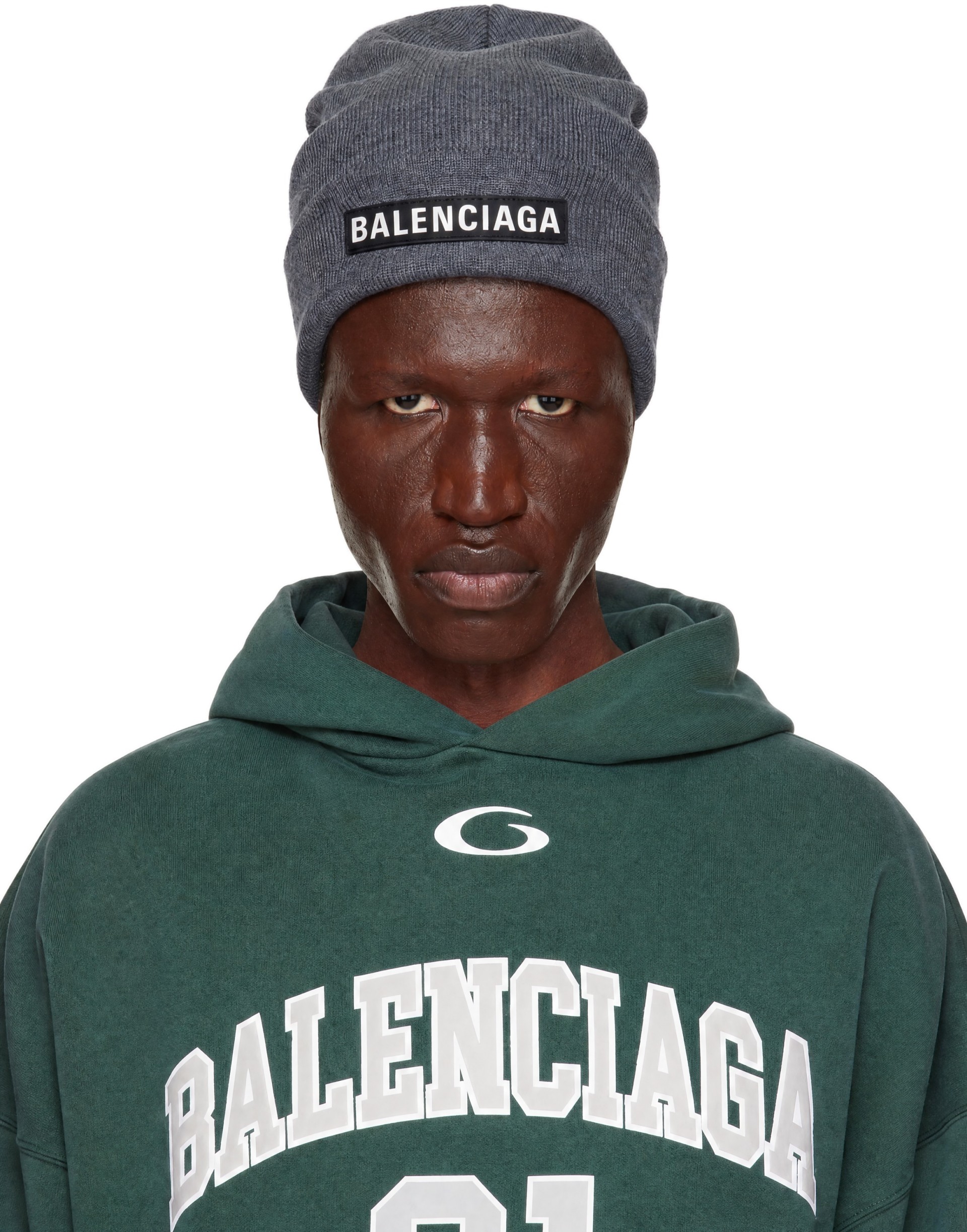 Balenciaga - Gray Patch Beanie