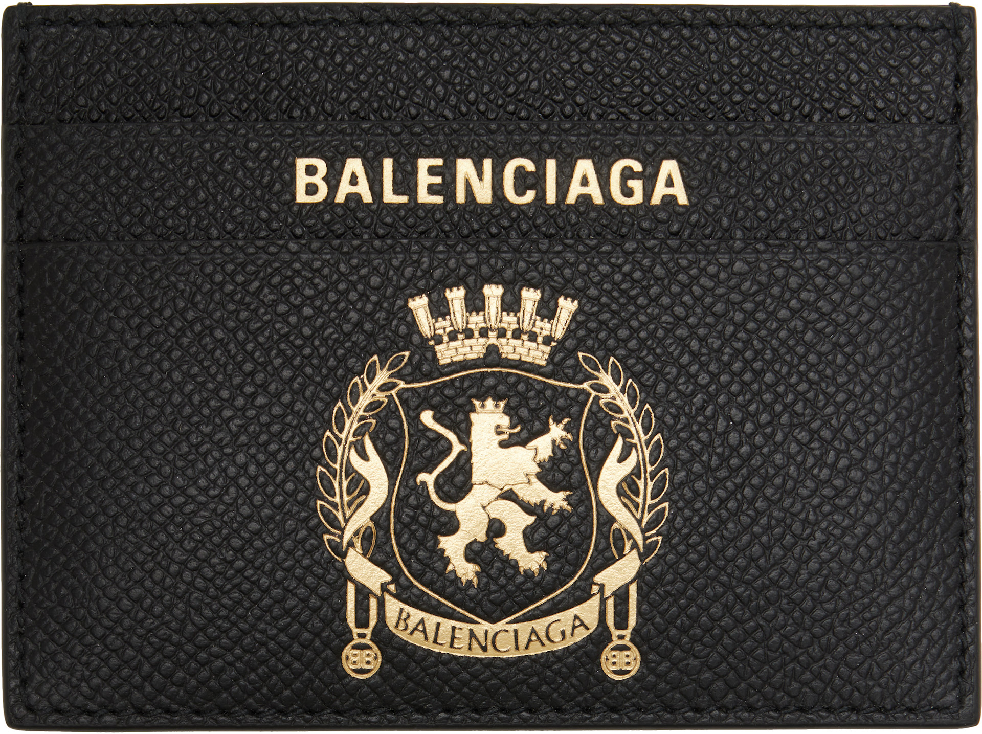 Balenciaga: Black Passport Card Holder | SSENSE