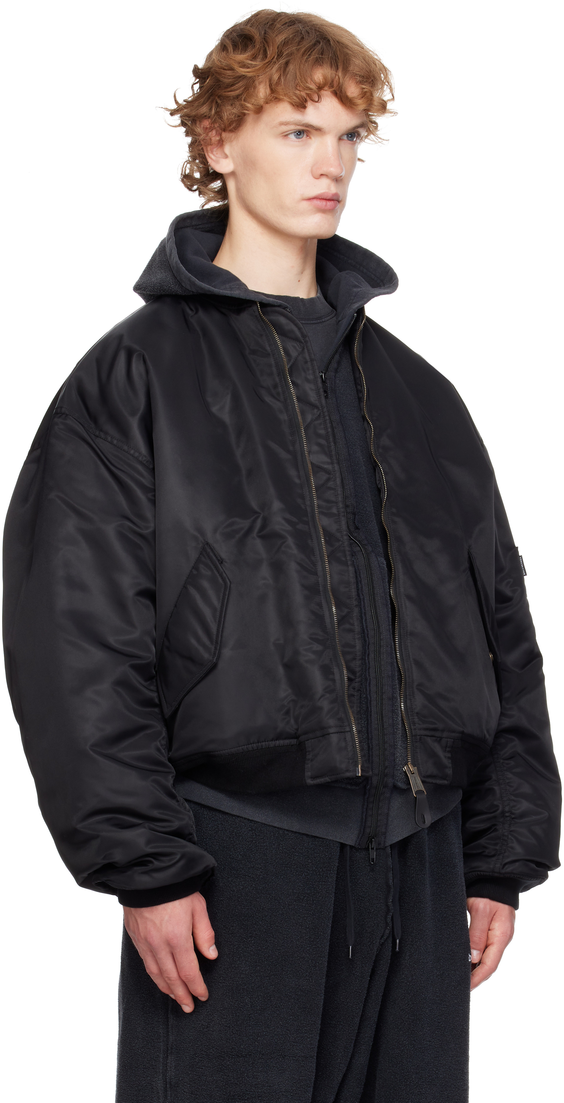 Balenciaga - Black Standard Bomber Jacket