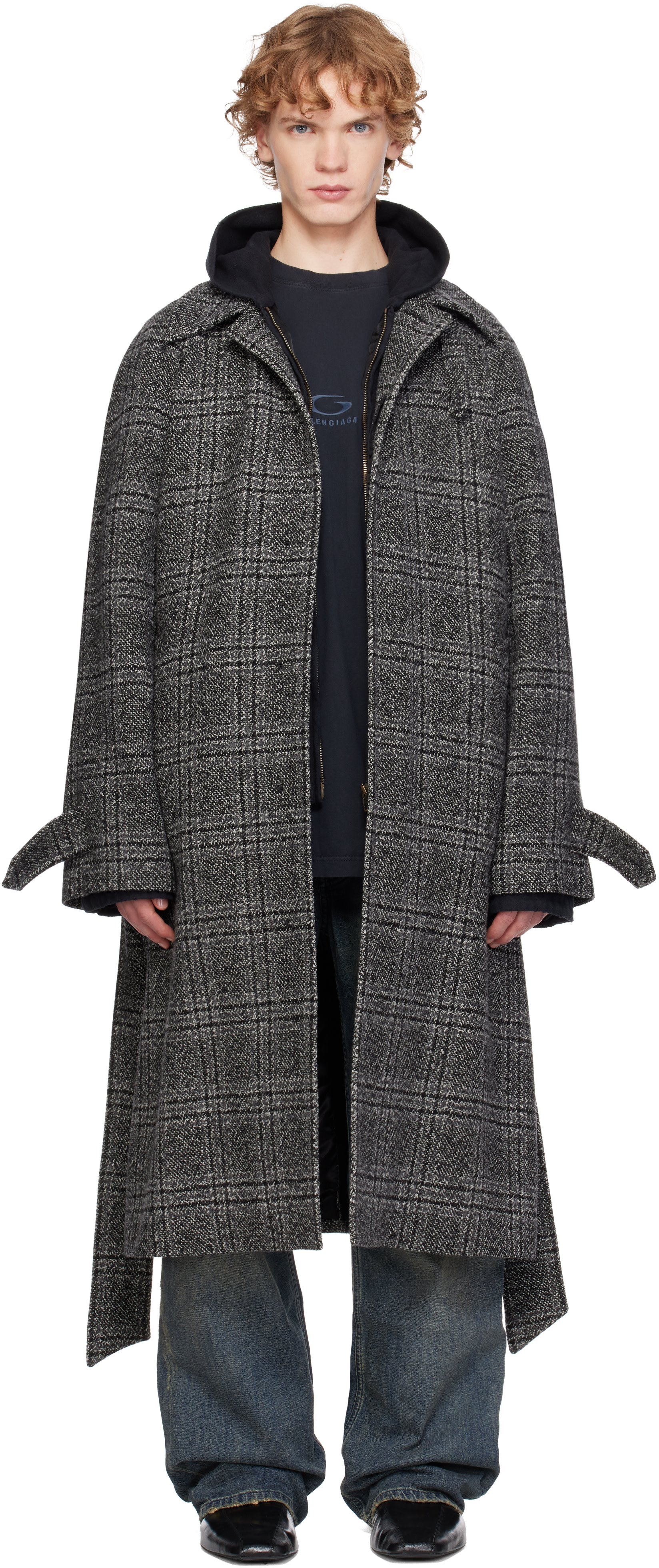 Balenciaga - Gray Raglan Coat