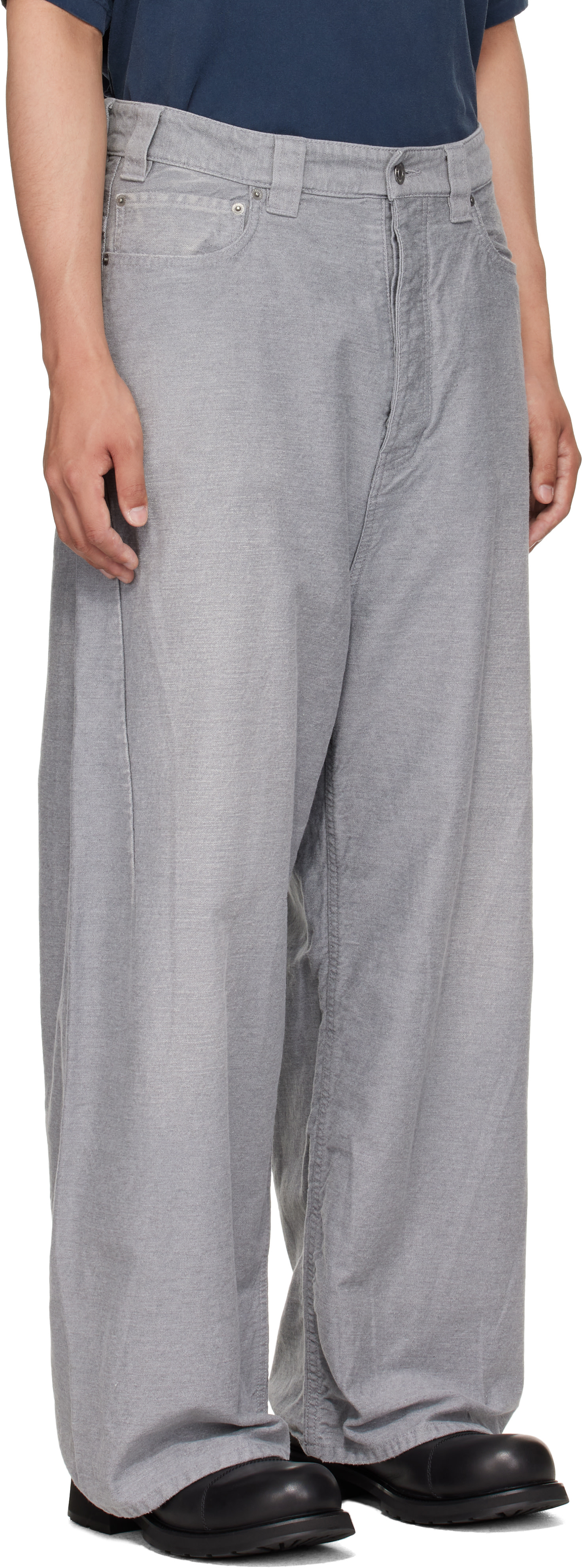 Balenciaga: Gray Trompe L'œil Jeans | SSENSE