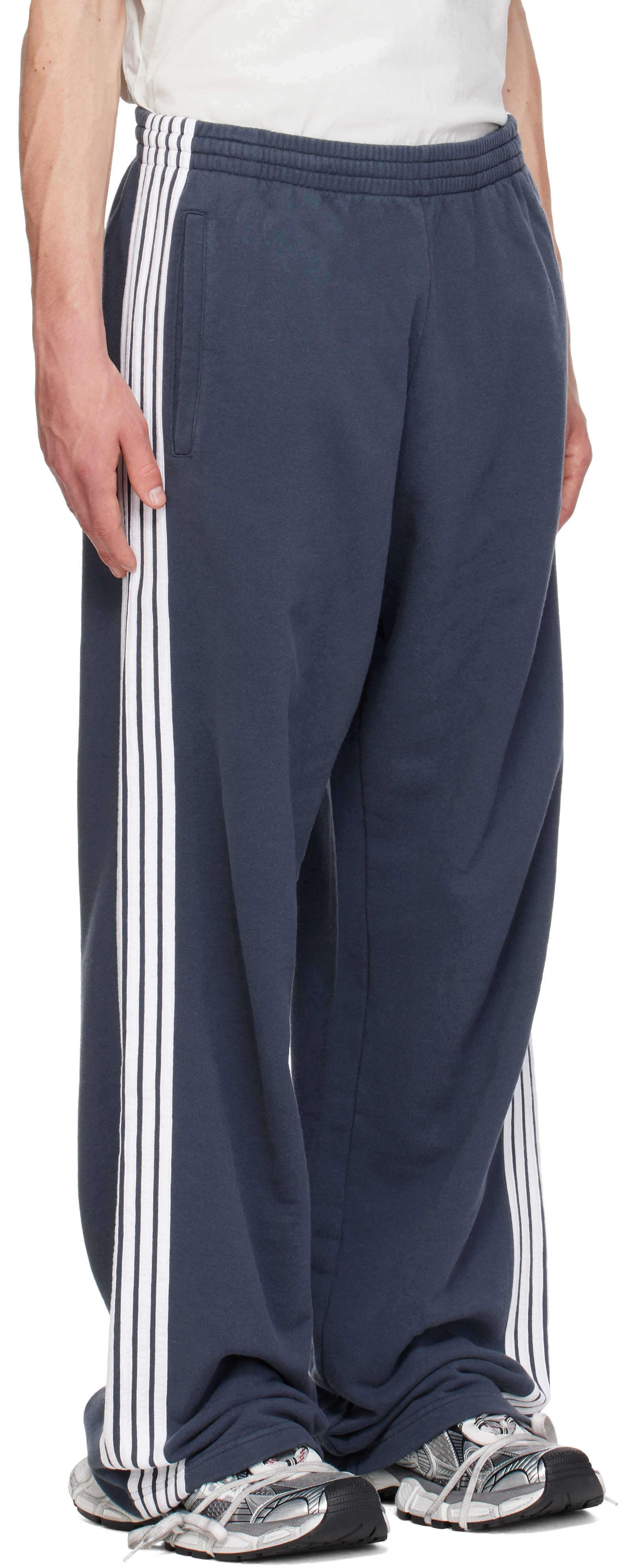 Balenciaga: Navy Baggy Sweatpants | SSENSE