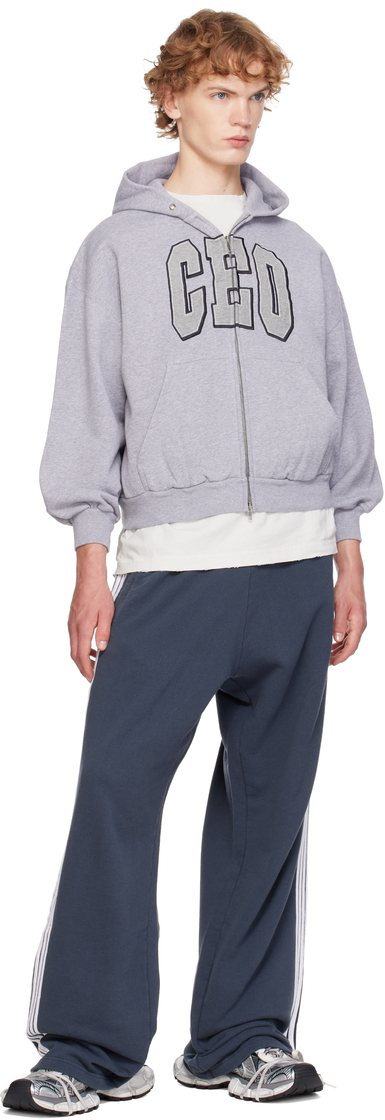 Balenciaga: Navy Baggy Sweatpants | SSENSE