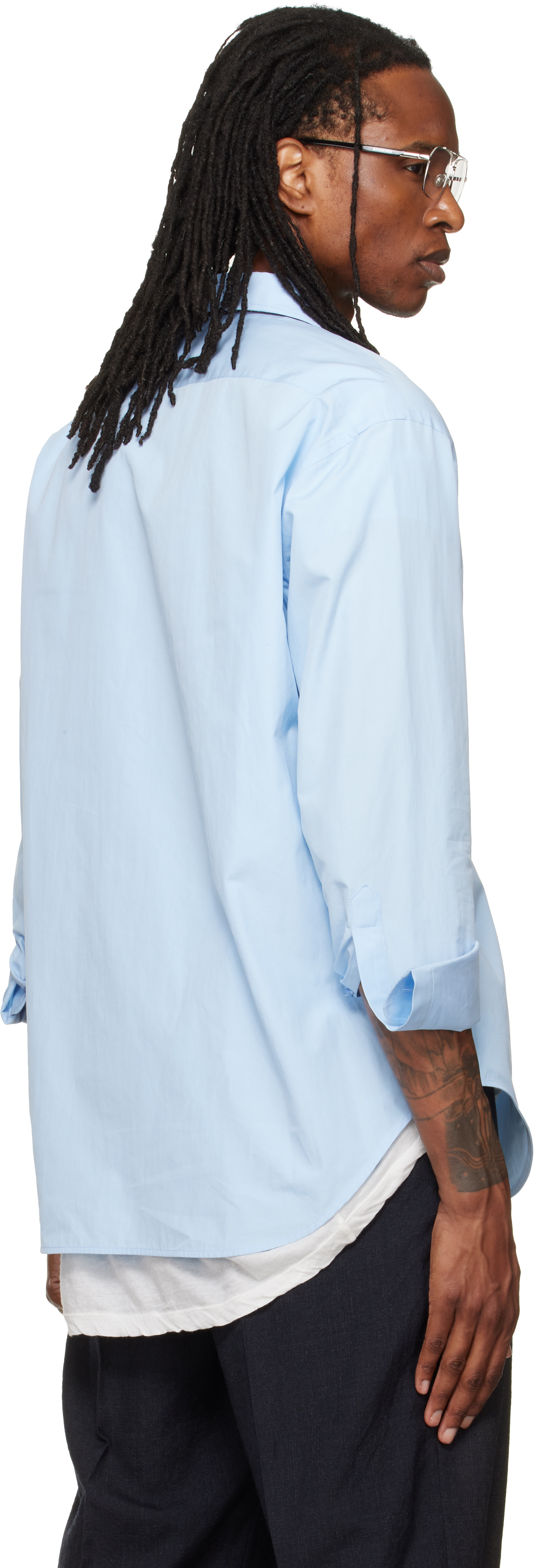 BALENCIAGA ブルーシャツ Balenciaga: ブルー Standard シャツ | SSENSE 日本