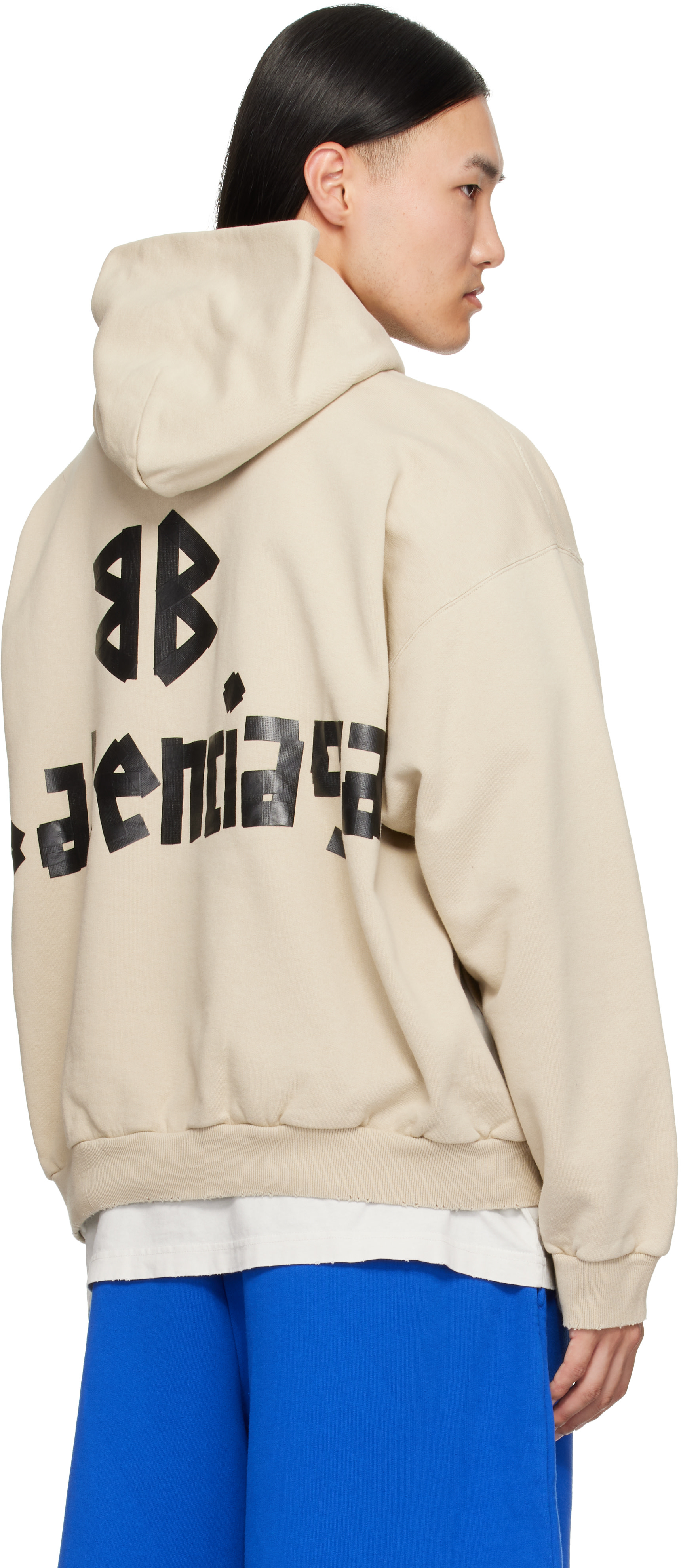Balenciaga: ベージュ Tape フーディ | SSENSE 日本