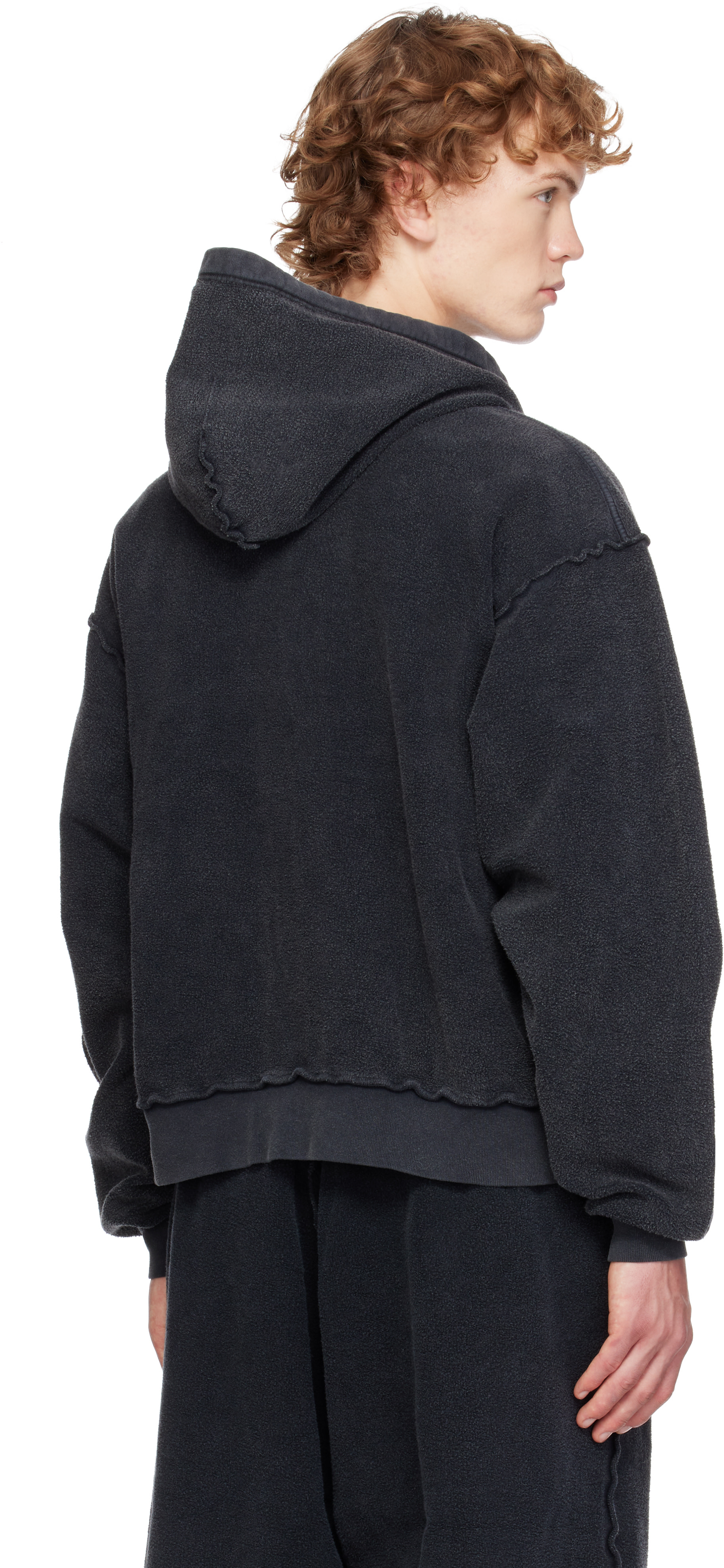Balenciaga: ブラック 3B Sports Icon Inside-Out ジップアップ