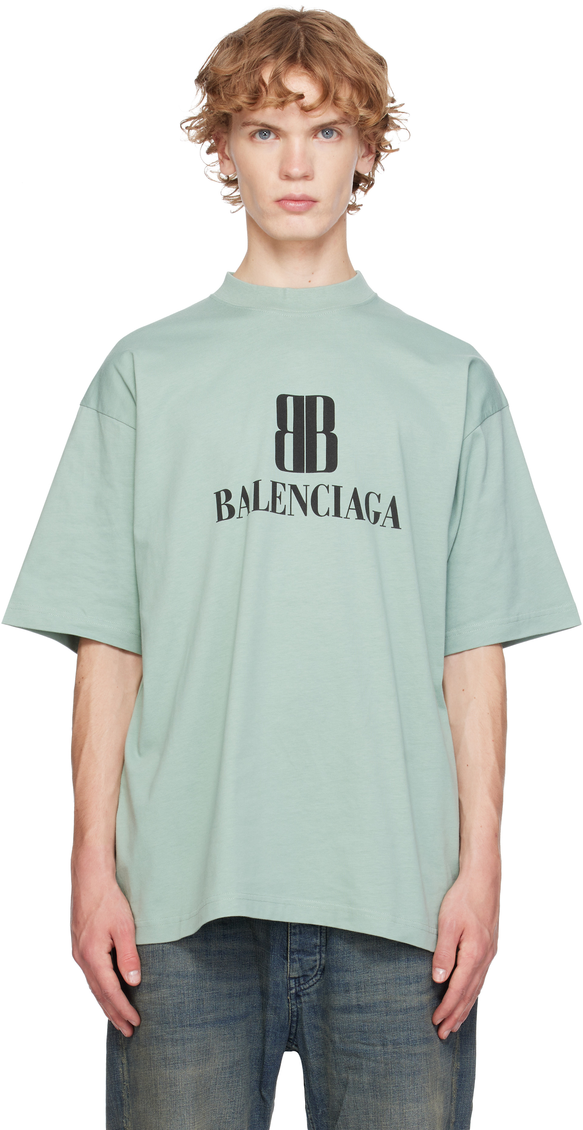 Balenciaga - T-shirt ample vert