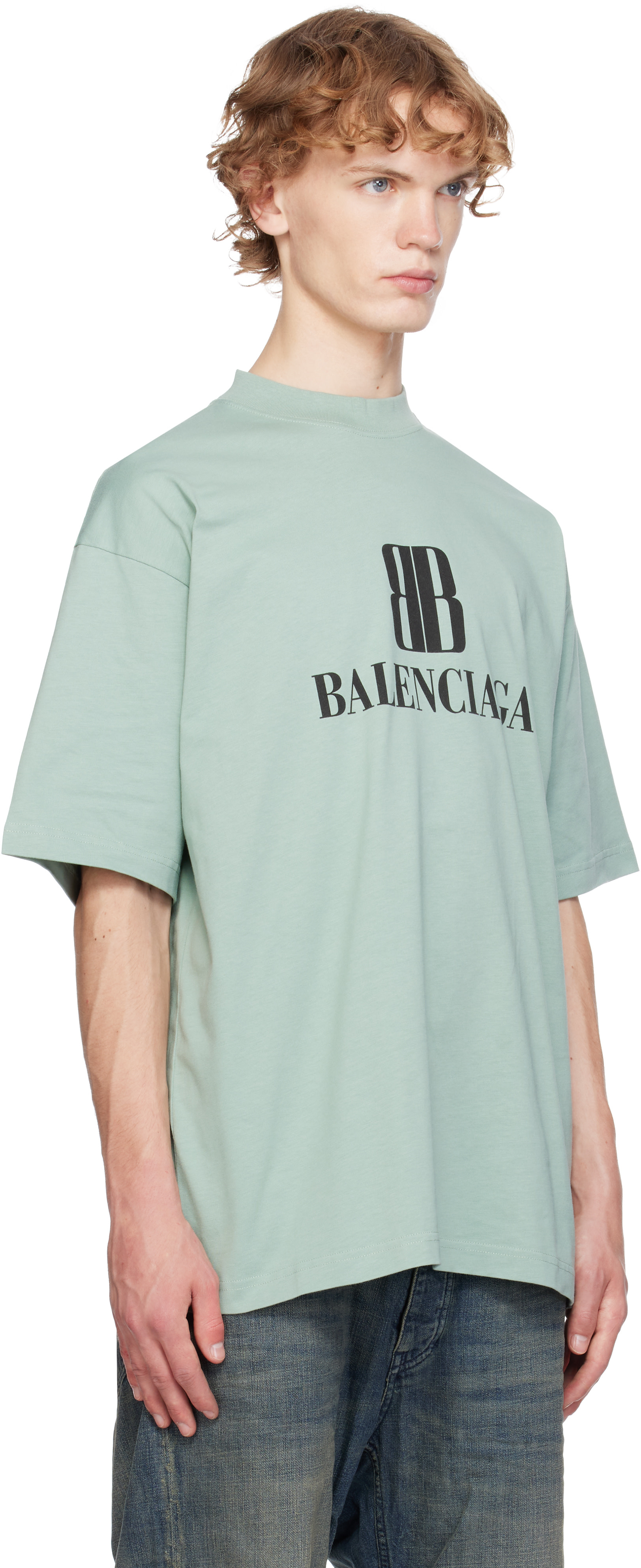 Balenciaga - T-shirt ample vert