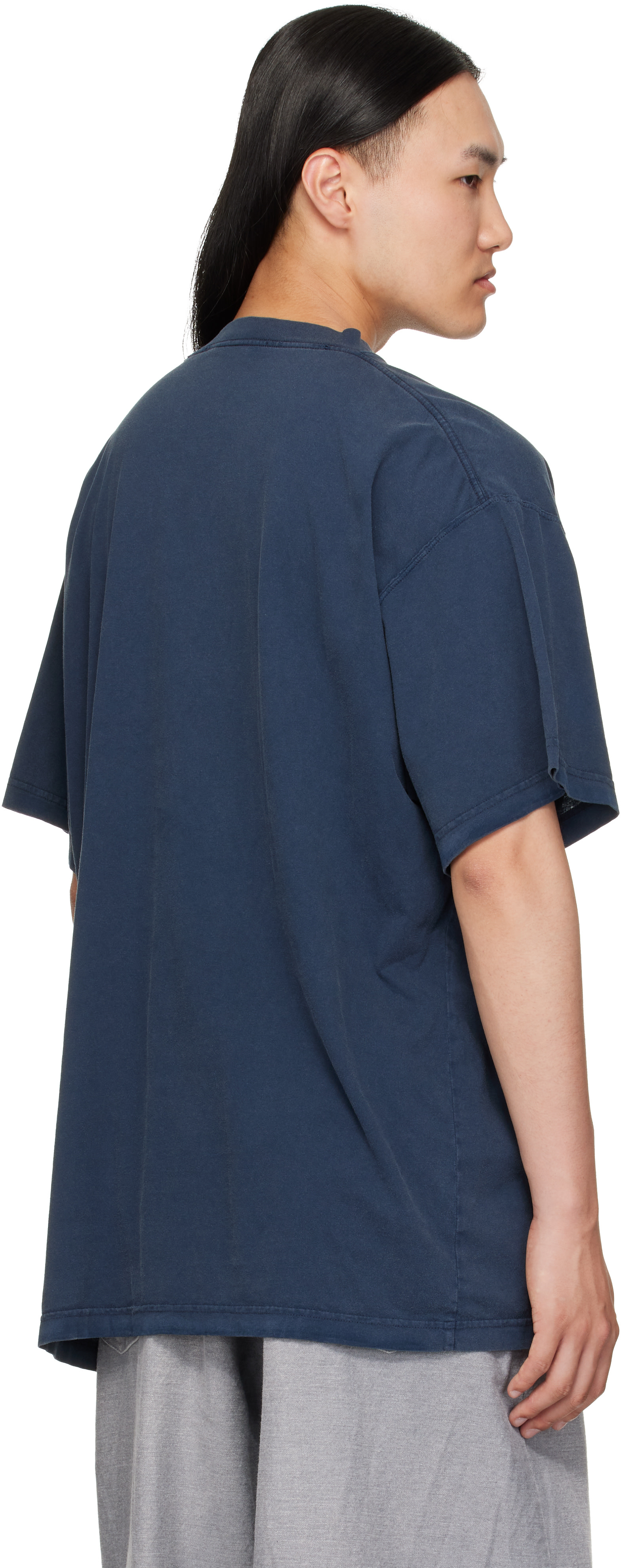 BALENCIAGA ネイビー Tシャツ XL Balenciaga: Navy 'Luxury' T-Shirt | SSENSE