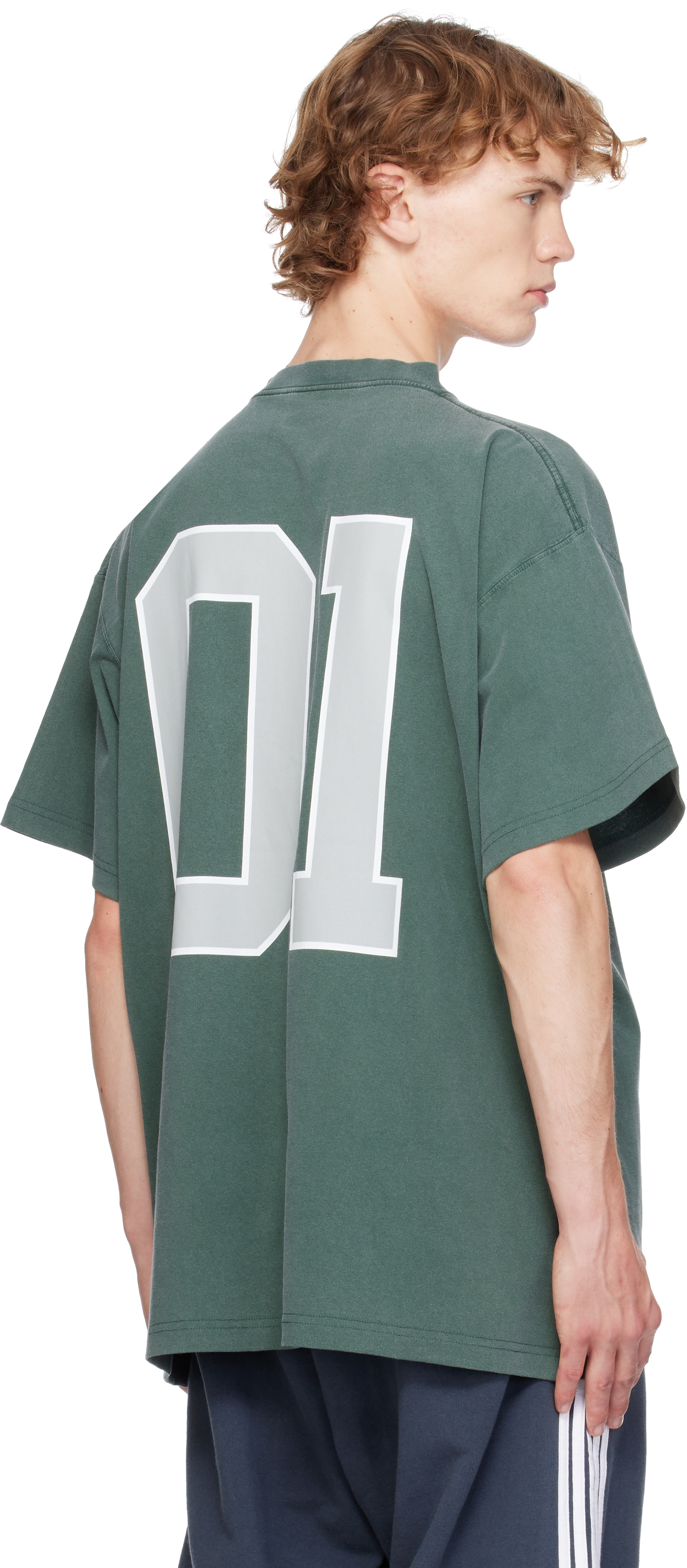 Balenciaga: Green Basketball Oversized T-shirt | SSENSE