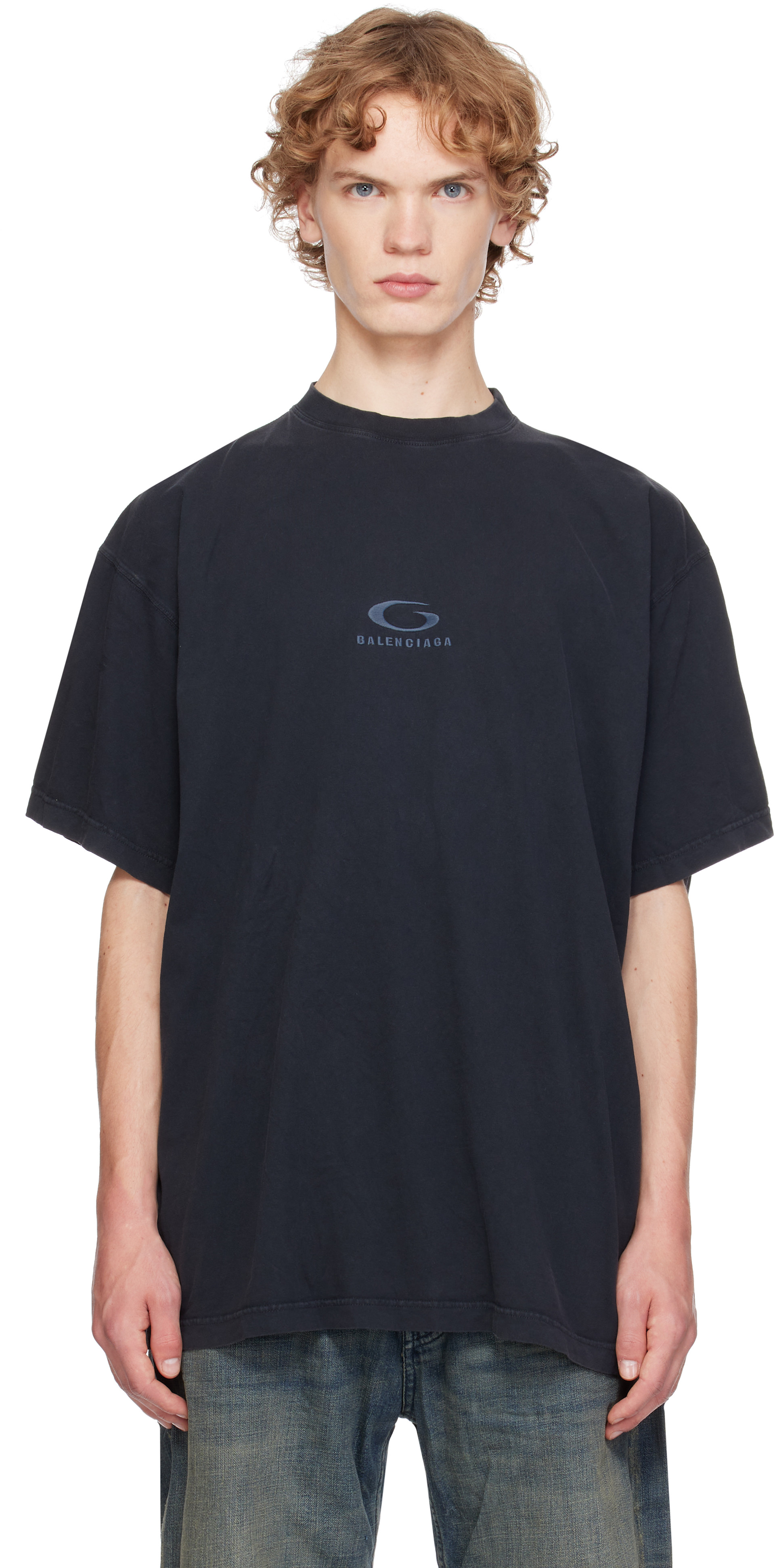 トップス BALENCIAGA sports Balenciaga: Black Loop Sports Icon Oversized T-shirt | SSENSE Canada