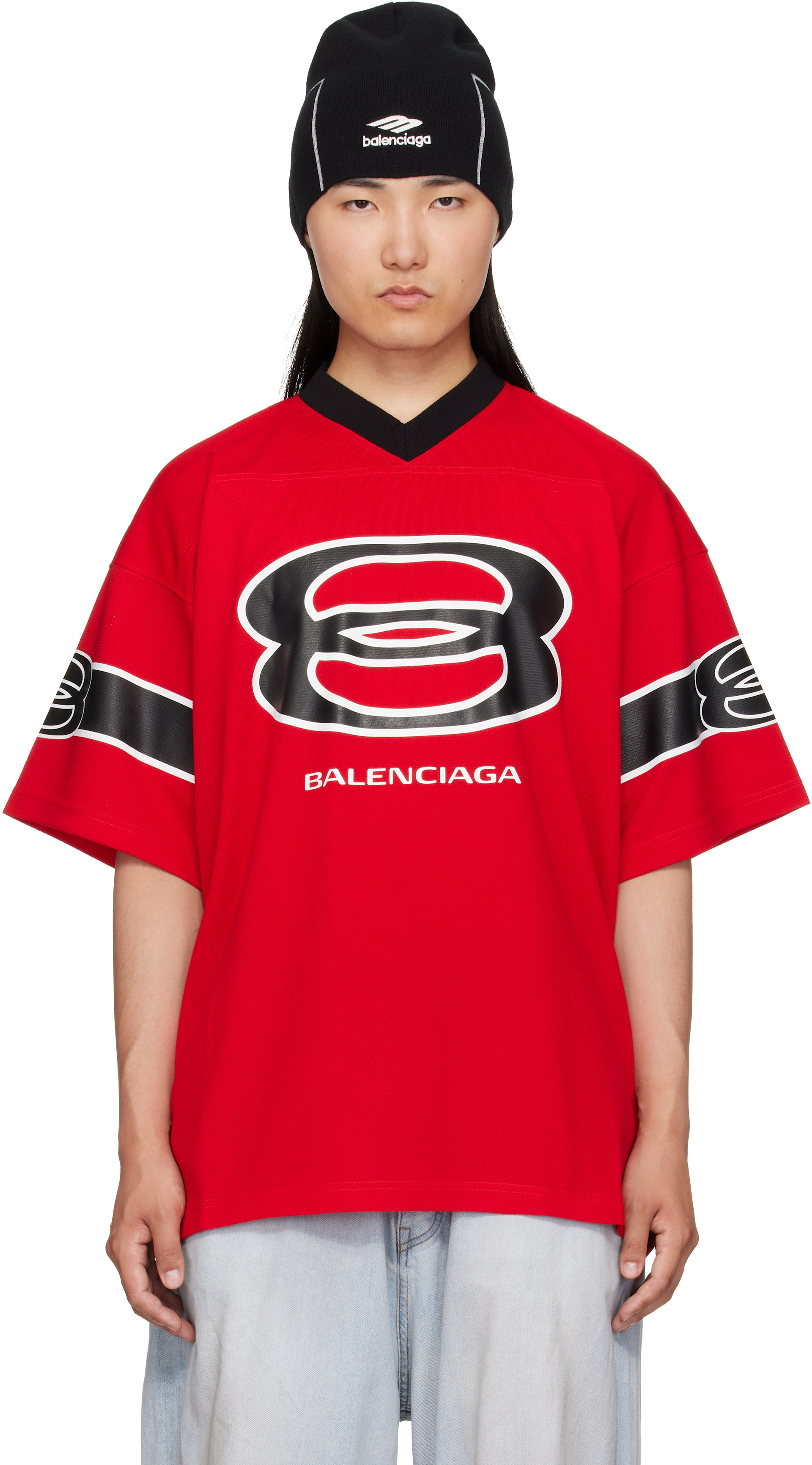 Balenciaga: Red Football Jersey | SSENSE