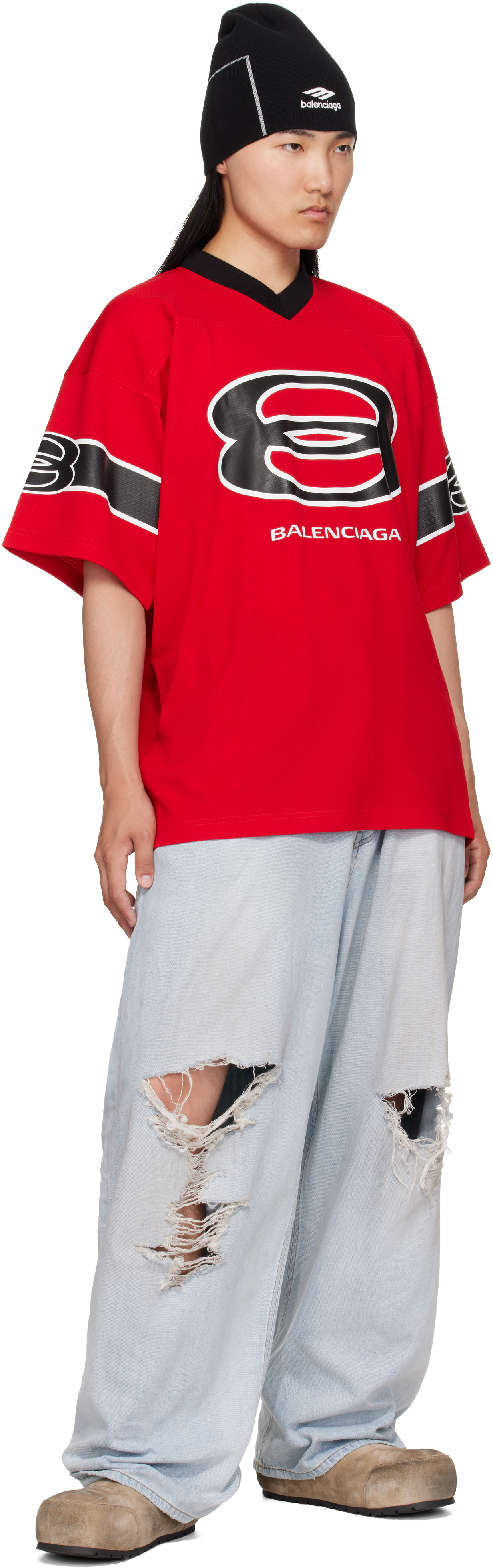 Balenciaga: Red Football Jersey | SSENSE