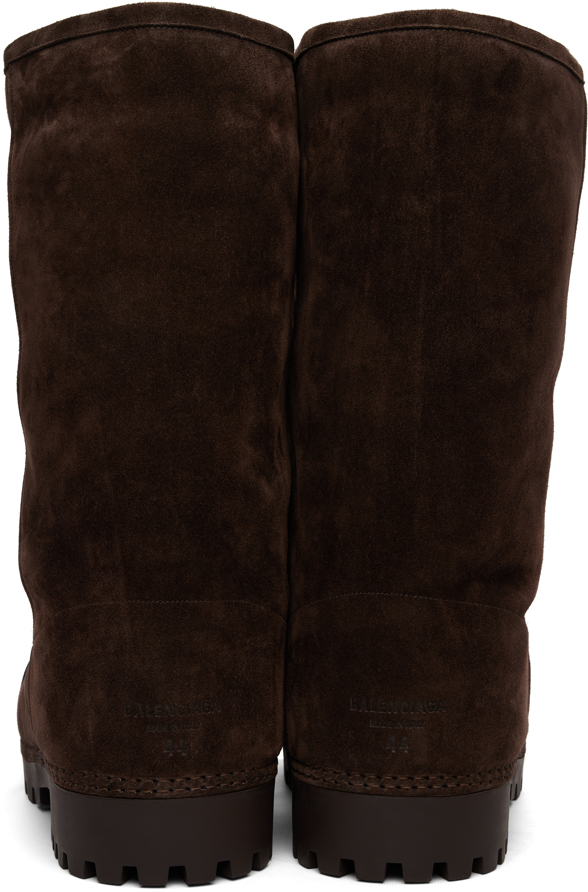 Balenciaga: Brown Alaska Fur High Boots | SSENSE