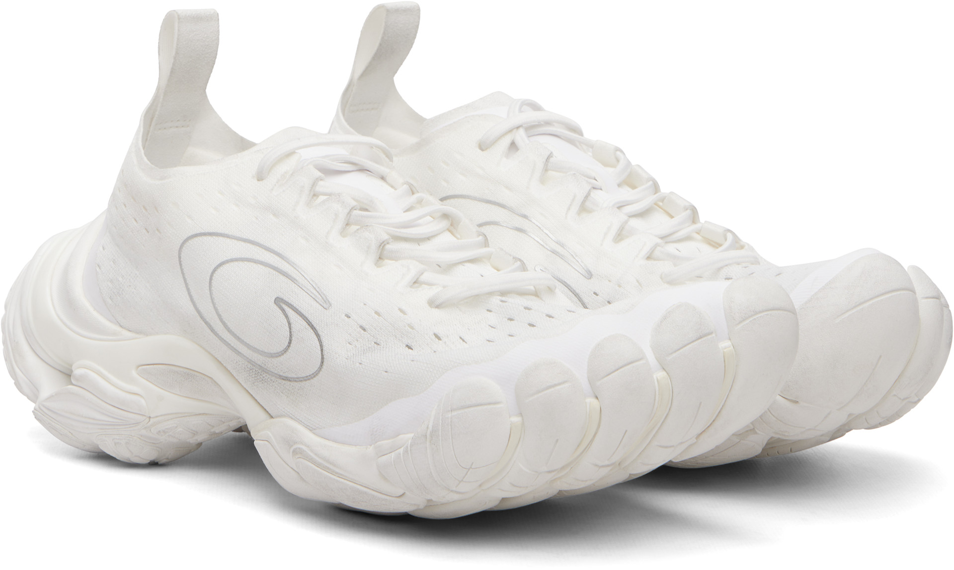 Balenciaga - Baskets de course blanches à bout anatomique