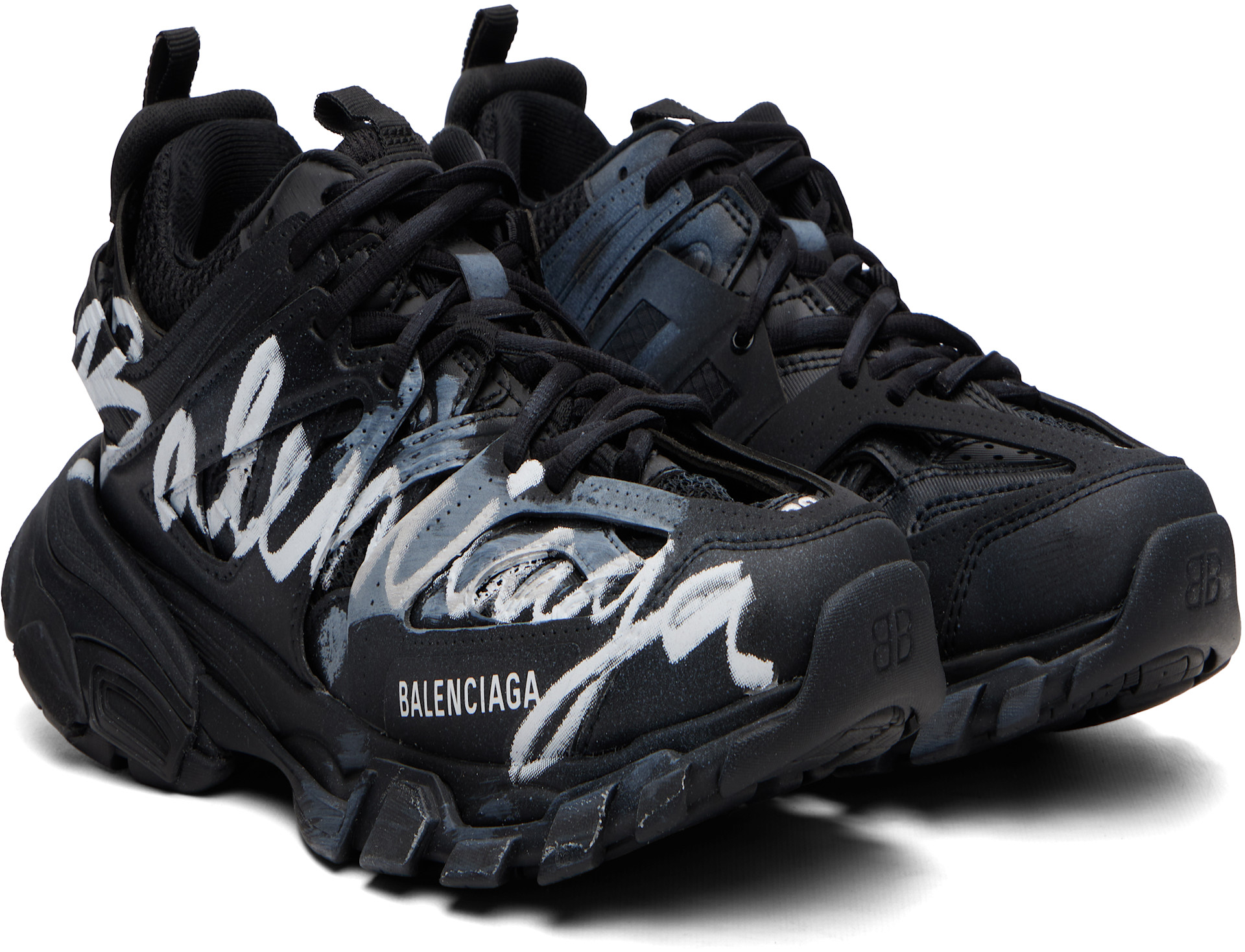 Balenciaga: ブラック Track Signature スニーカー | SSENSE 日本
