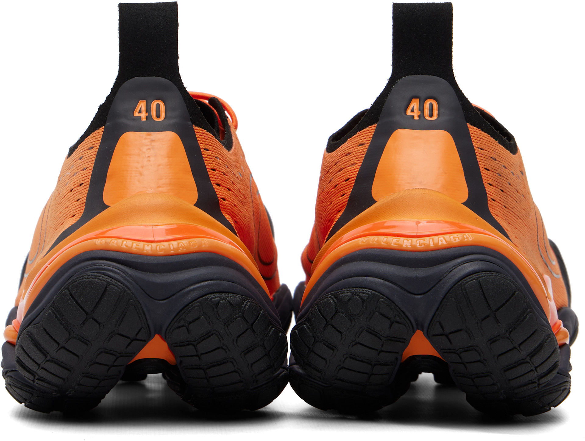 Balenciaga - Baskets de course orange à bout anatomique