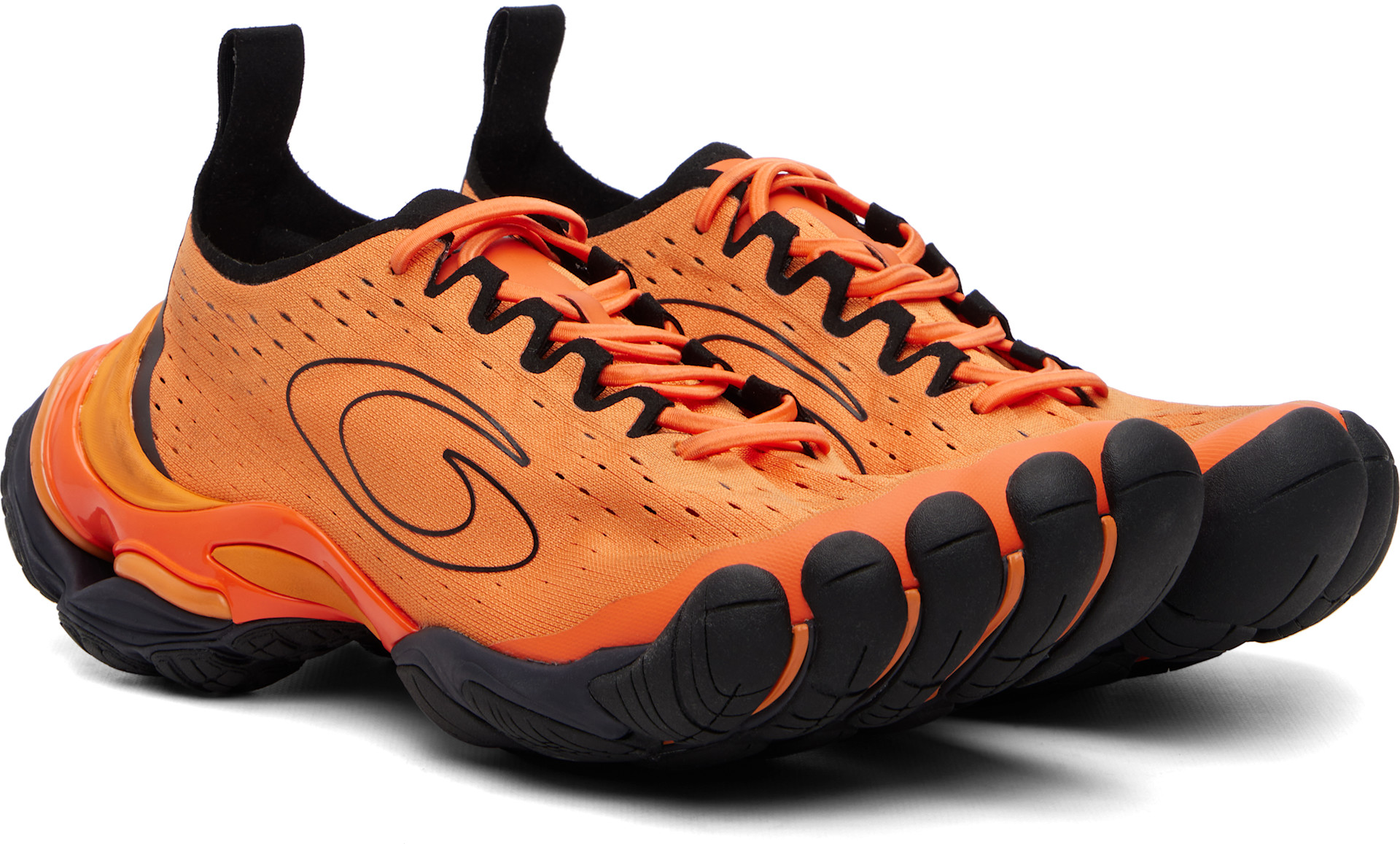 Balenciaga - Baskets de course orange à bout anatomique