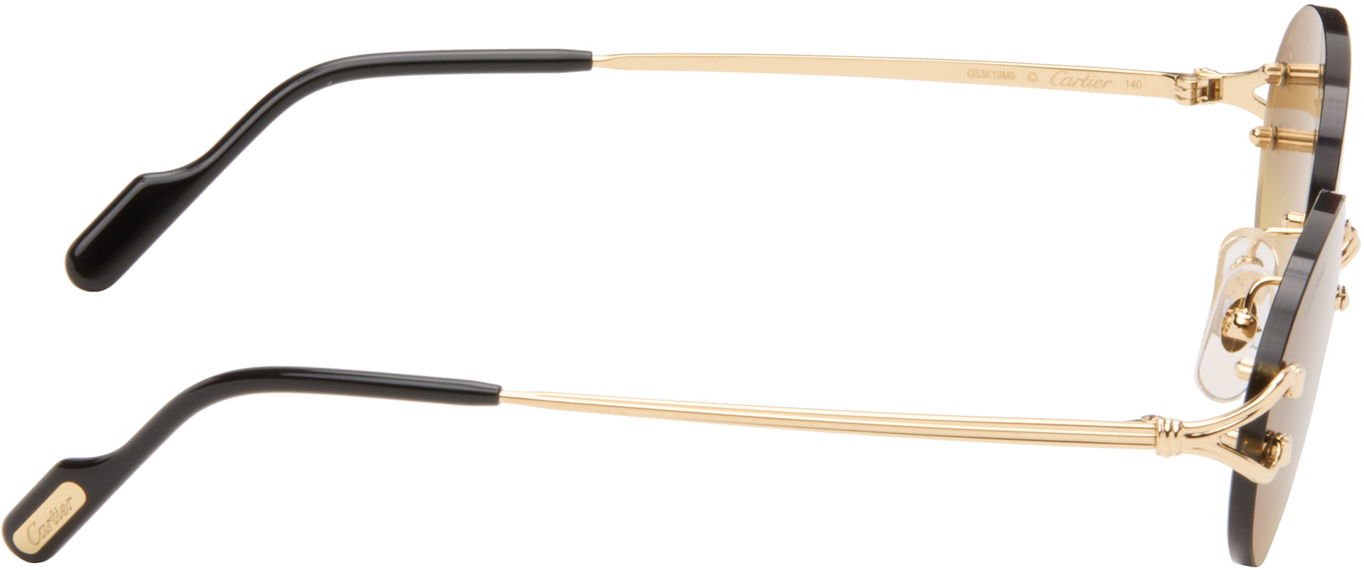 Cartier: Gold Classic C Motif Sunglasses | SSENSE