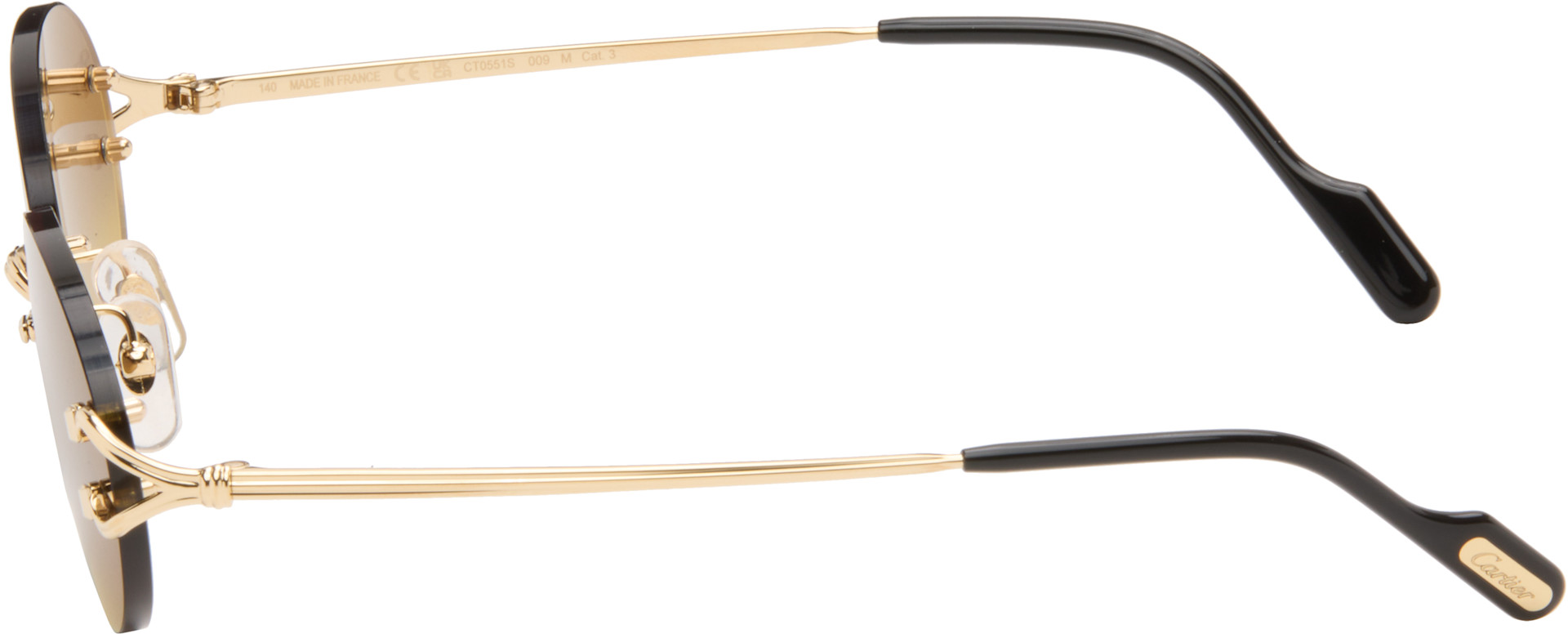 Cartier: Gold Classic C Motif Sunglasses | SSENSE