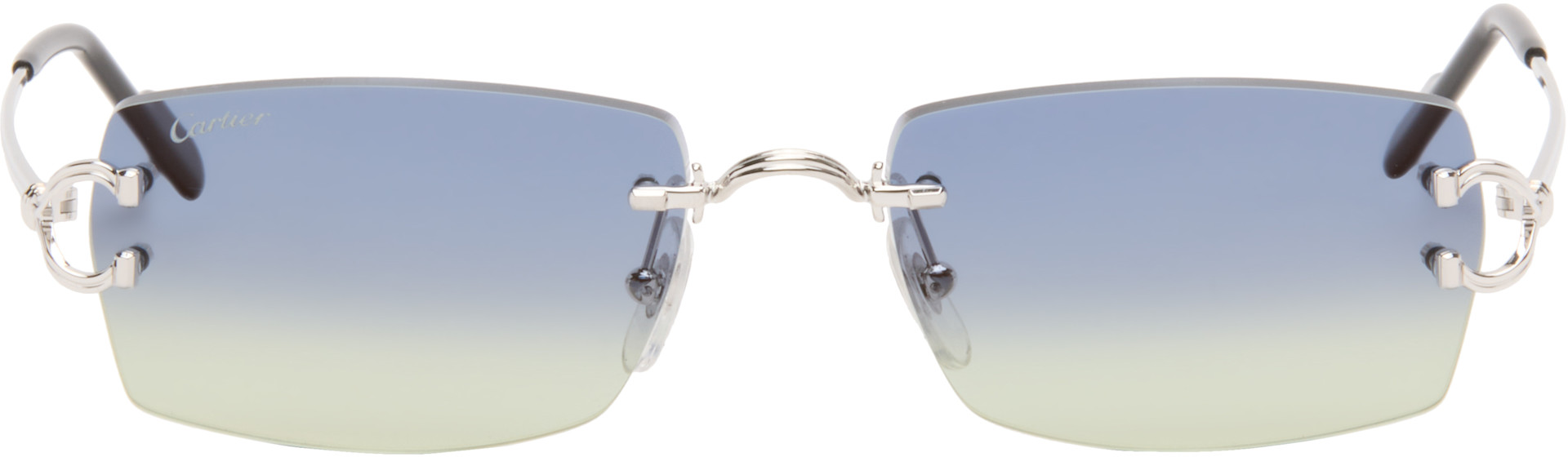 Cartier - Lunettes de soleil argentées - Classic C