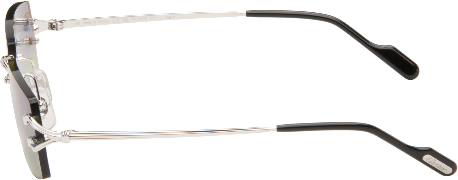 Cartier - Lunettes de soleil argentées - Classic C