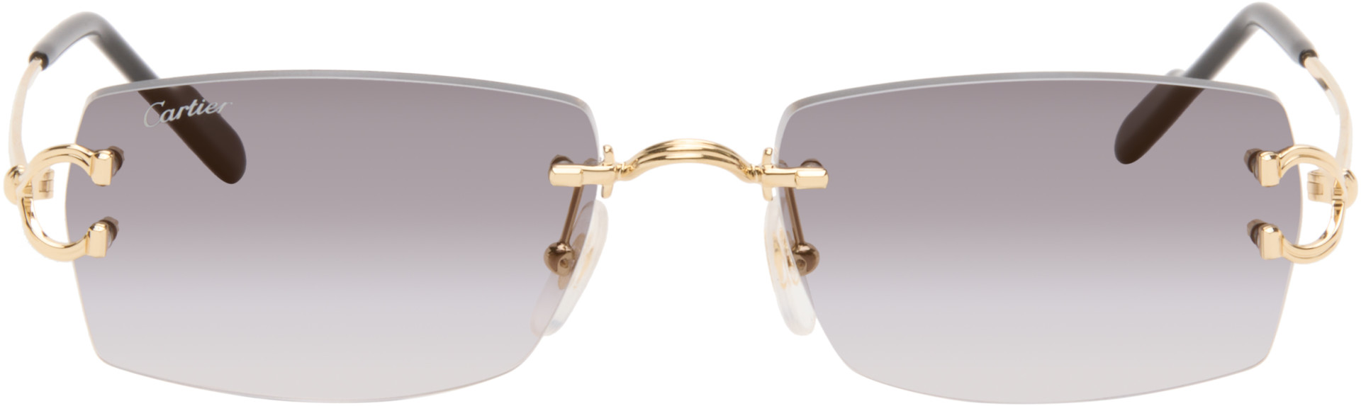 Cartier - Lunettes de soleil dorées - Classic C
