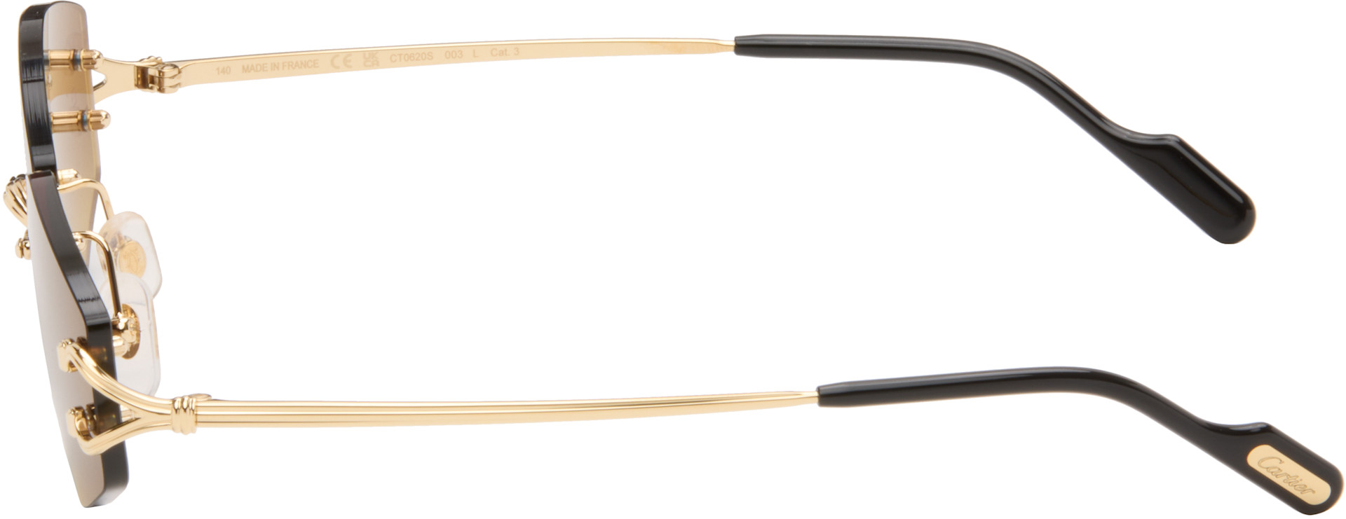 Cartier - Gold Classic C Motif Sunglasses