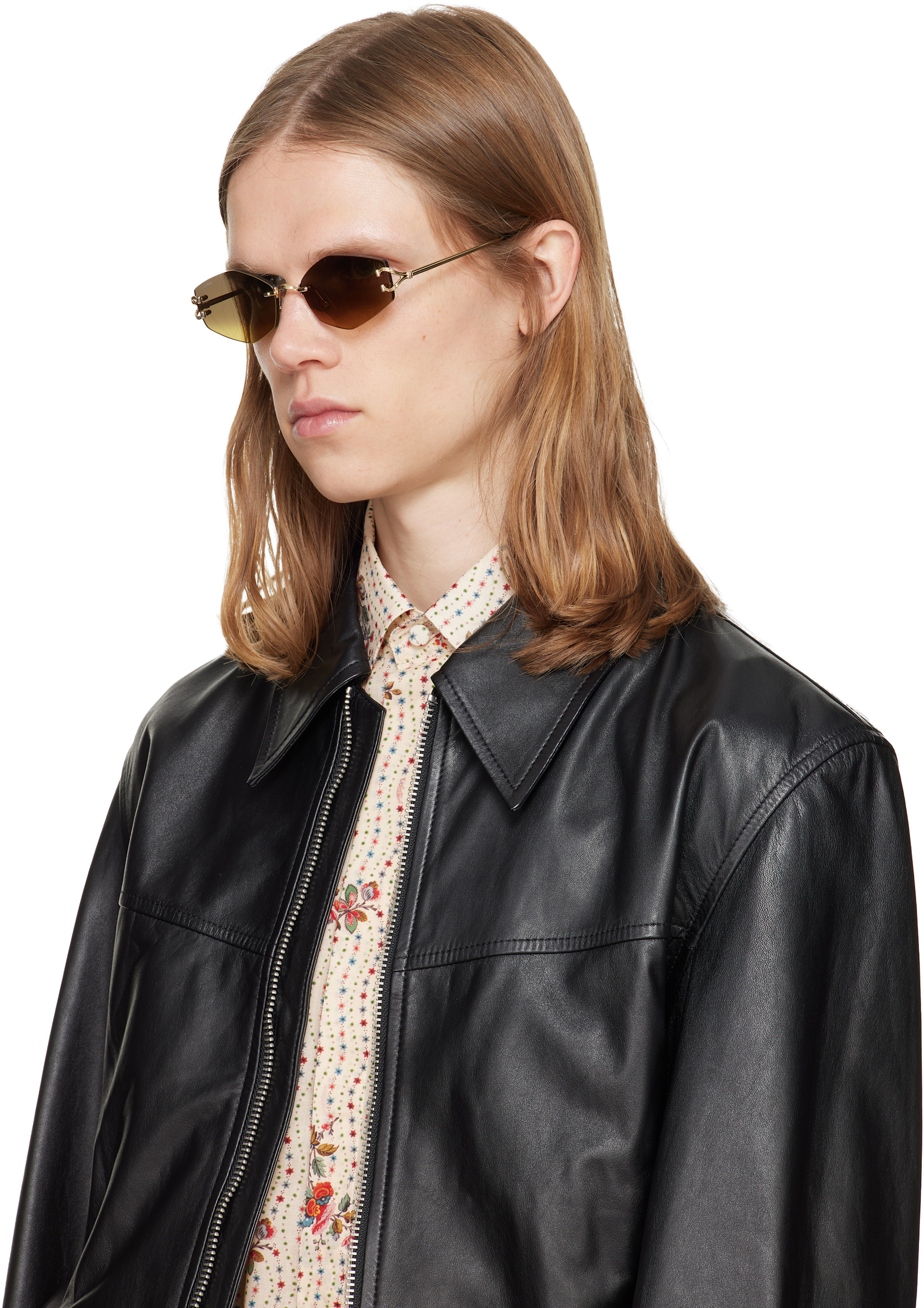 Cartier - Gold Classic C Motif Sunglasses