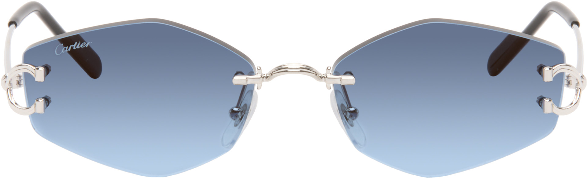 Cartier: シルバー Classic C Motif サングラス | SSENSE 日本