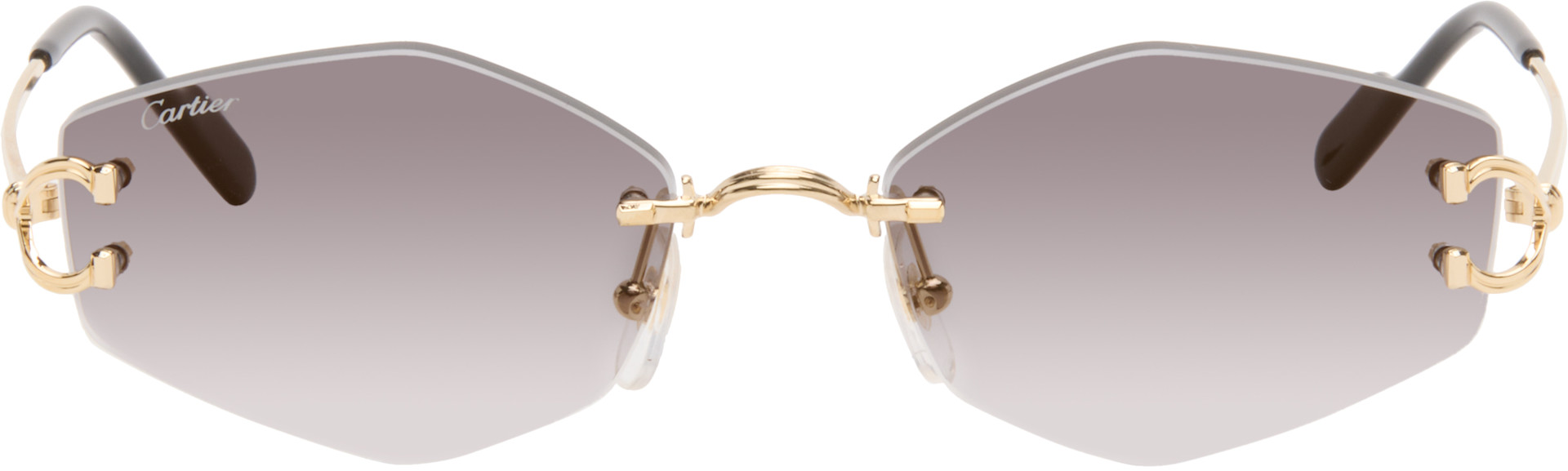 Cartier: Gold Classic C Motif Sunglasses | SSENSE