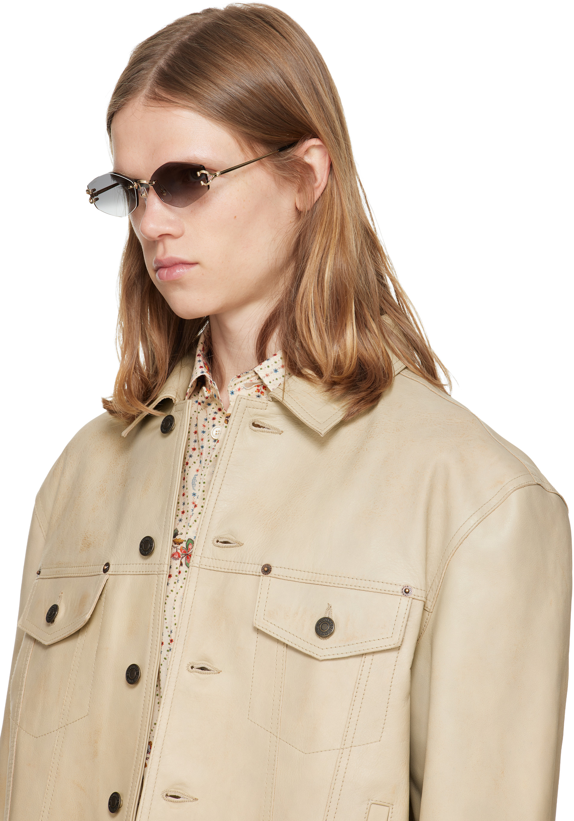 Cartier: Gold Classic C Motif Sunglasses | SSENSE