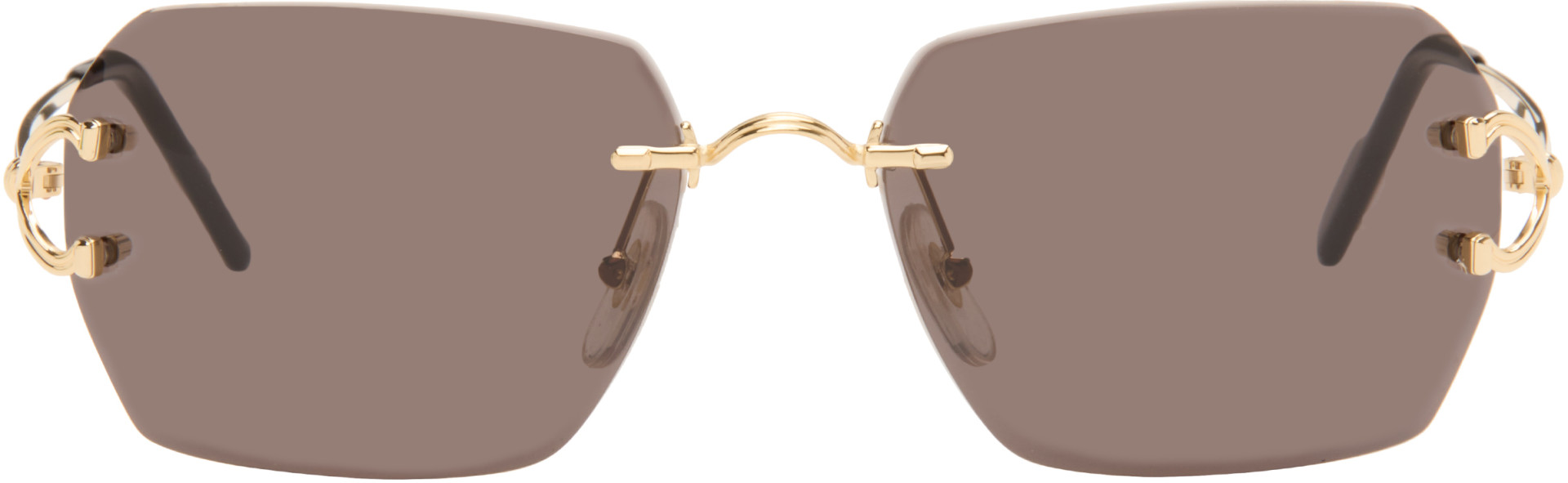 Cartier: ゴールド Classic C Motif サングラス | SSENSE 日本