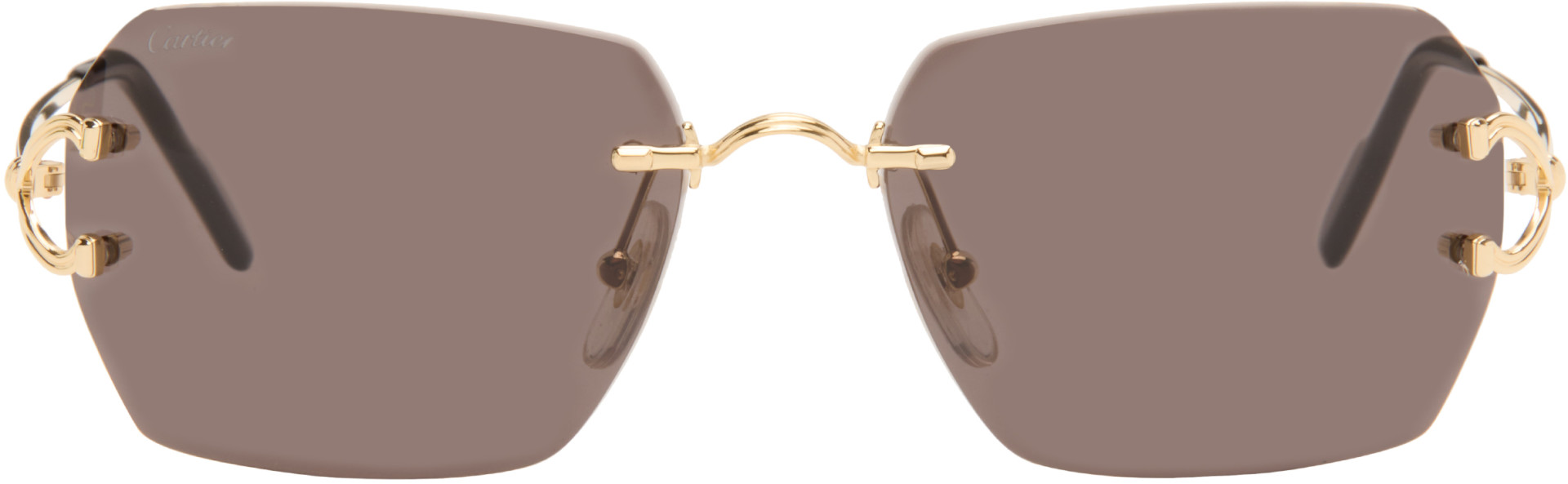 Cartier: ゴールド Classic C Motif サングラス | SSENSE 日本