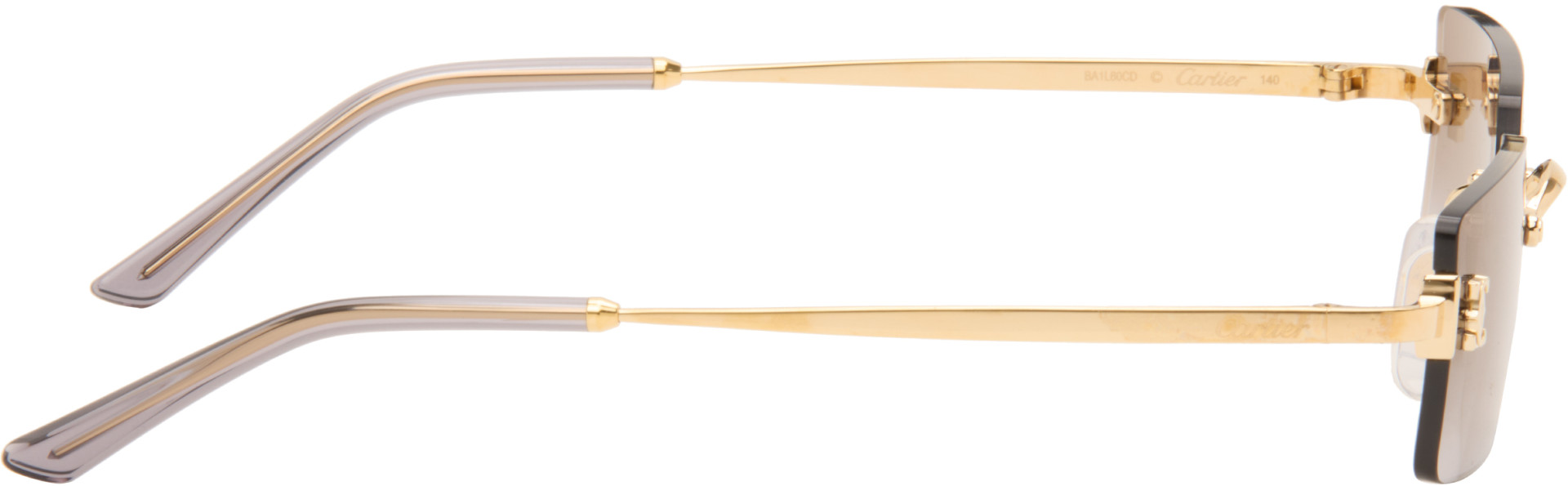 Cartier: Gold 'C de Cartier' Sunglasses | SSENSE