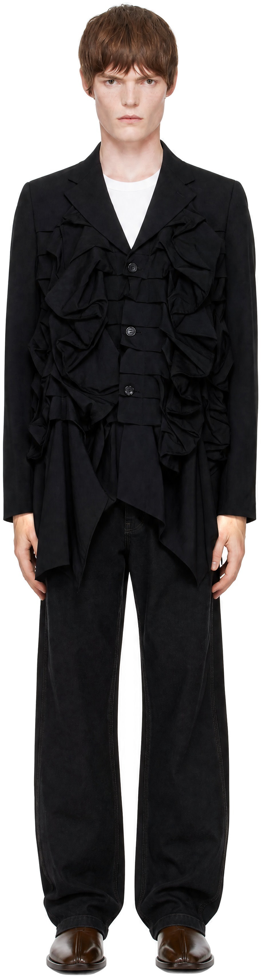 Comme des Garçons Homme Plus - 블랙 울 트로피컬 블레이저