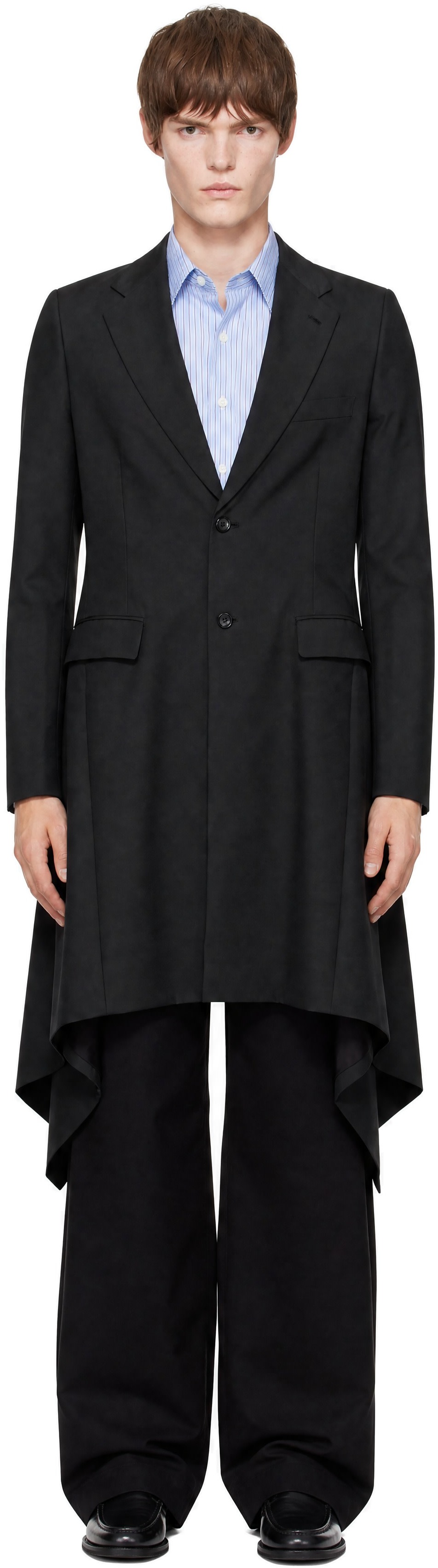 Comme des Garçons Homme Plus: ブラック ドビークロス コート