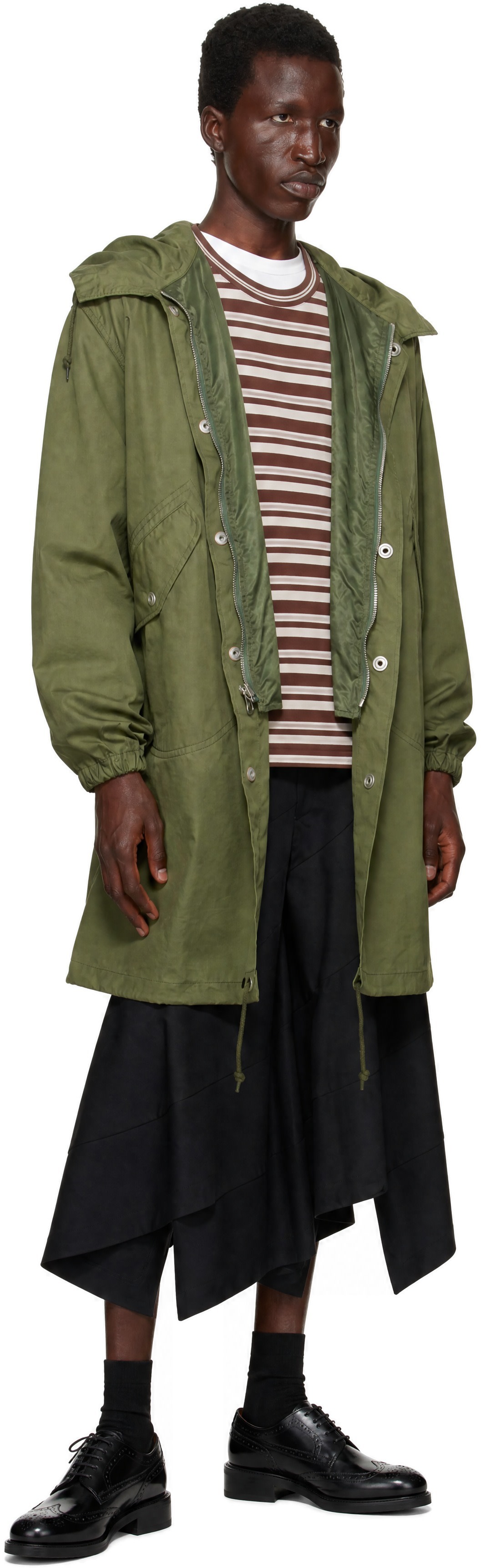 Comme des Garçons Homme Plus: Black Gabardine Trousers | SSENSE