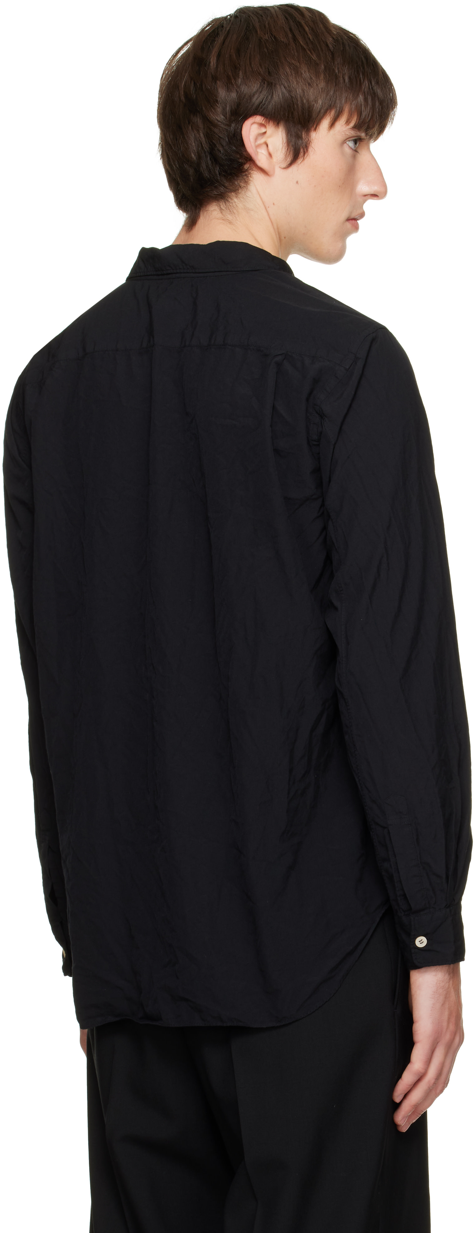 Comme des Garçons Homme Plus: Black Broad Thick Shirt | SSENSE