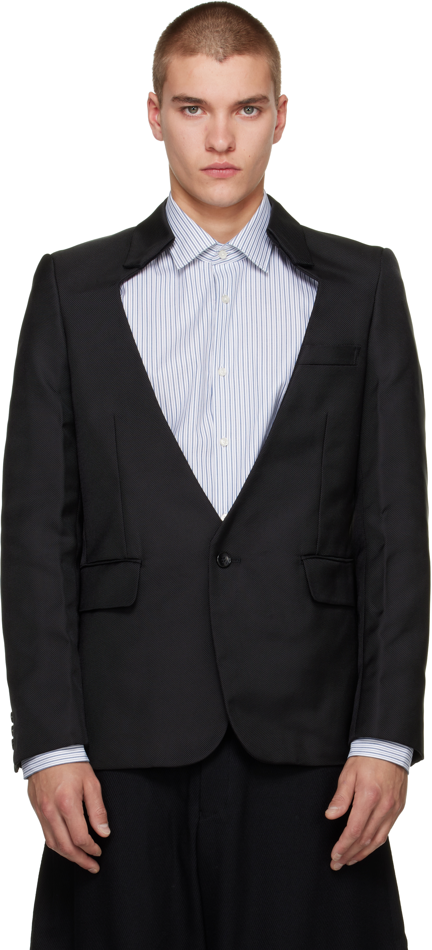 ス*ア様 COMME des GARCONS HOMME PLUS テーラードジ Comme des Garçons Homme Plus: ブラック Nylon Oxford テーラード